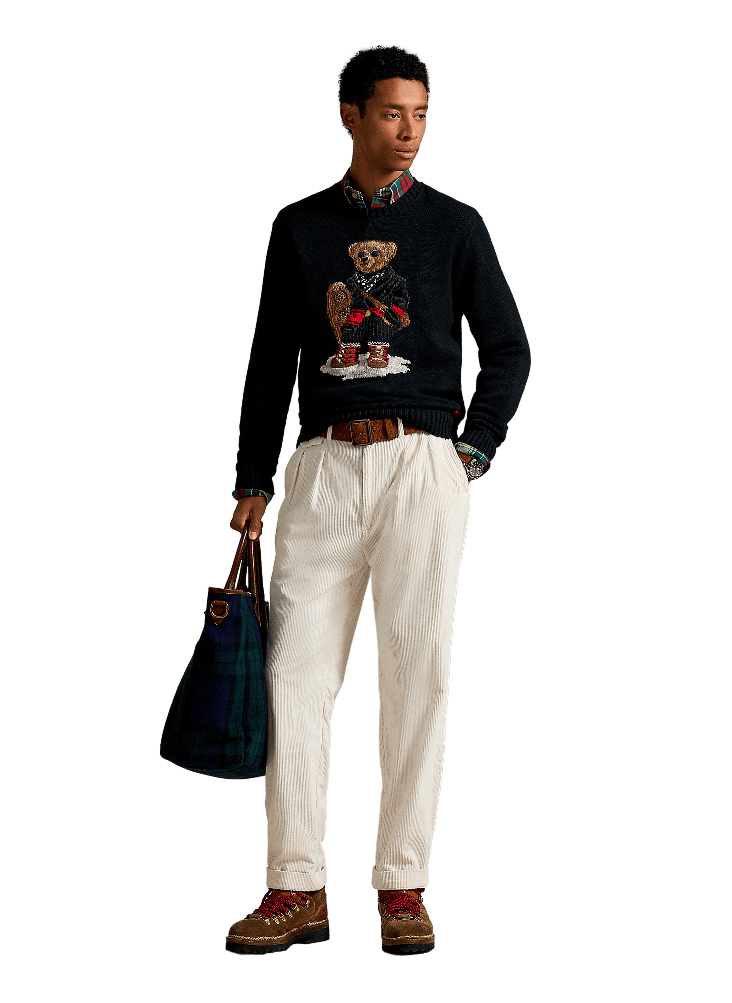 Pull en coton et cachemire POLO RALPH LAUREN Noir