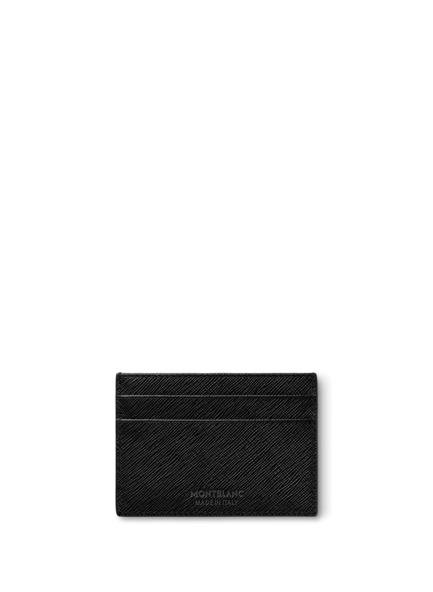 Textured leather card holder MONTBLANC Black