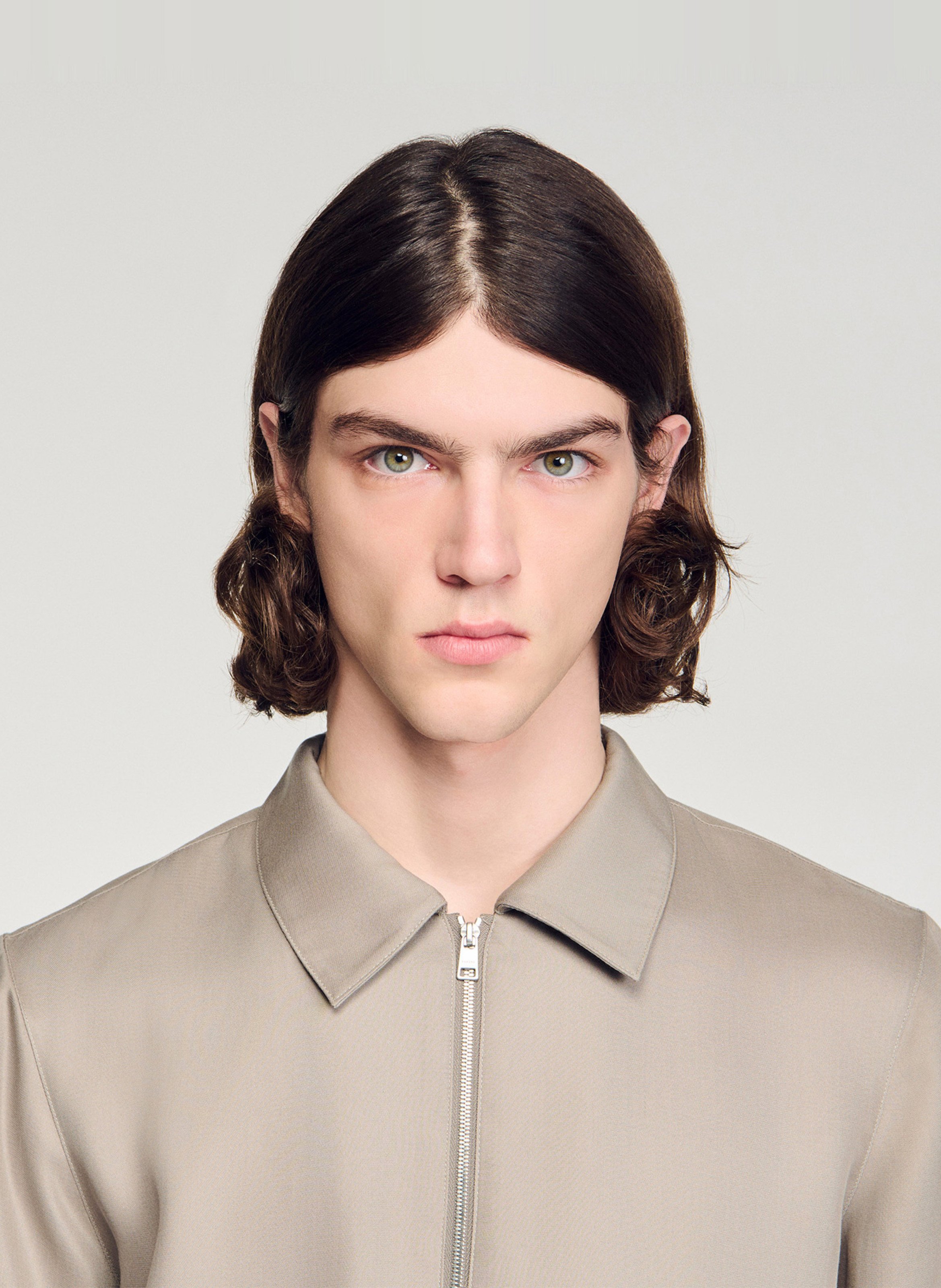 Veste col classique SANDRO Argent