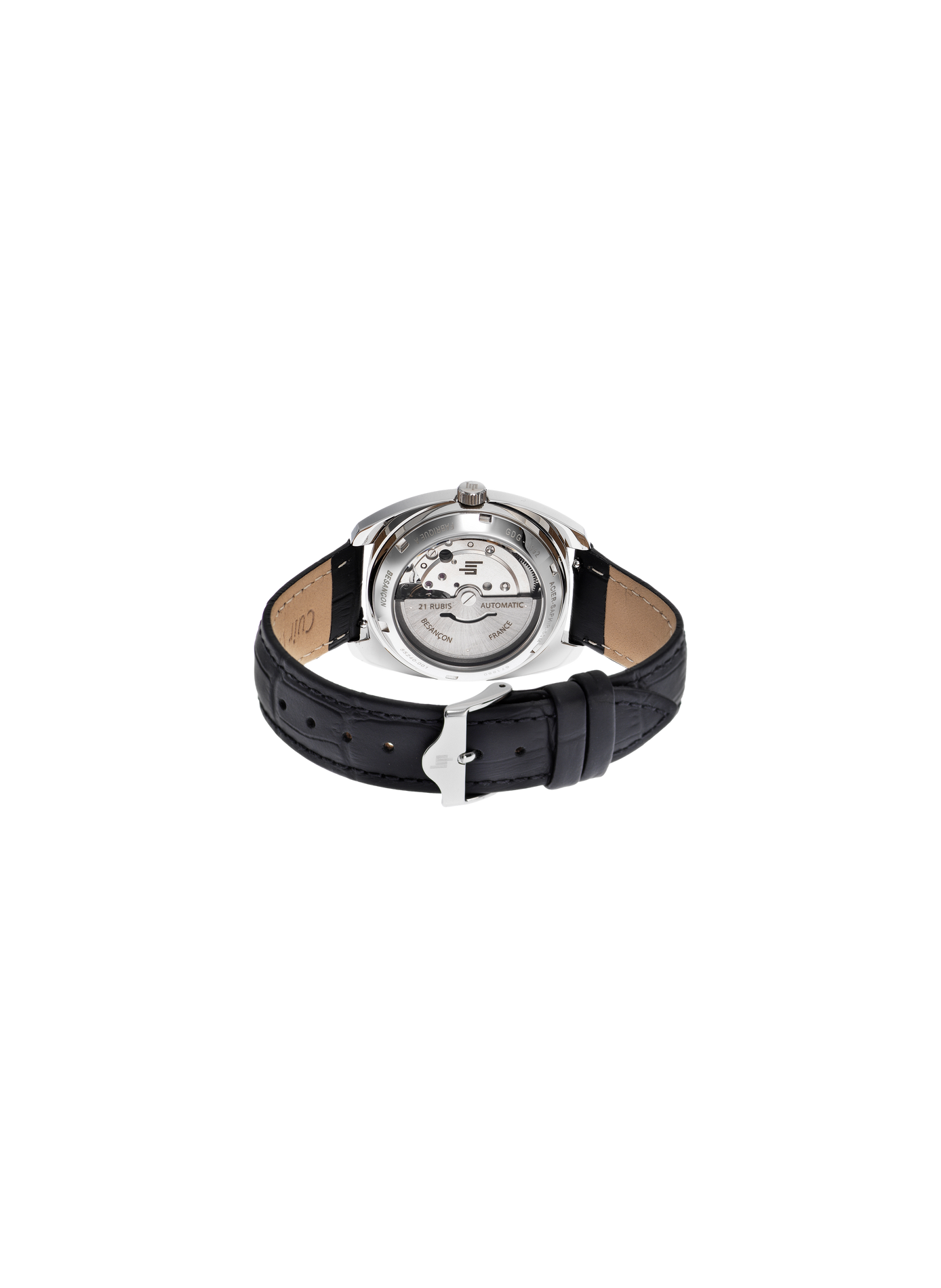 Montre quartz bracelet en cuir LIP Argent