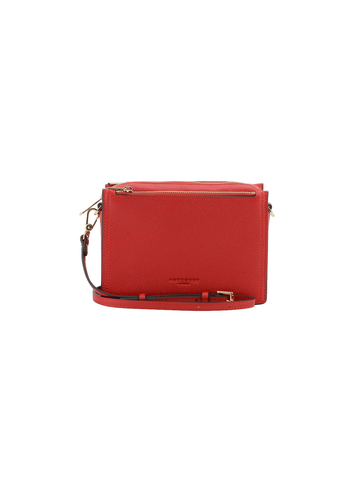 Alesia | sac trotteur gm en cuir de vachette POURCHET Rouge