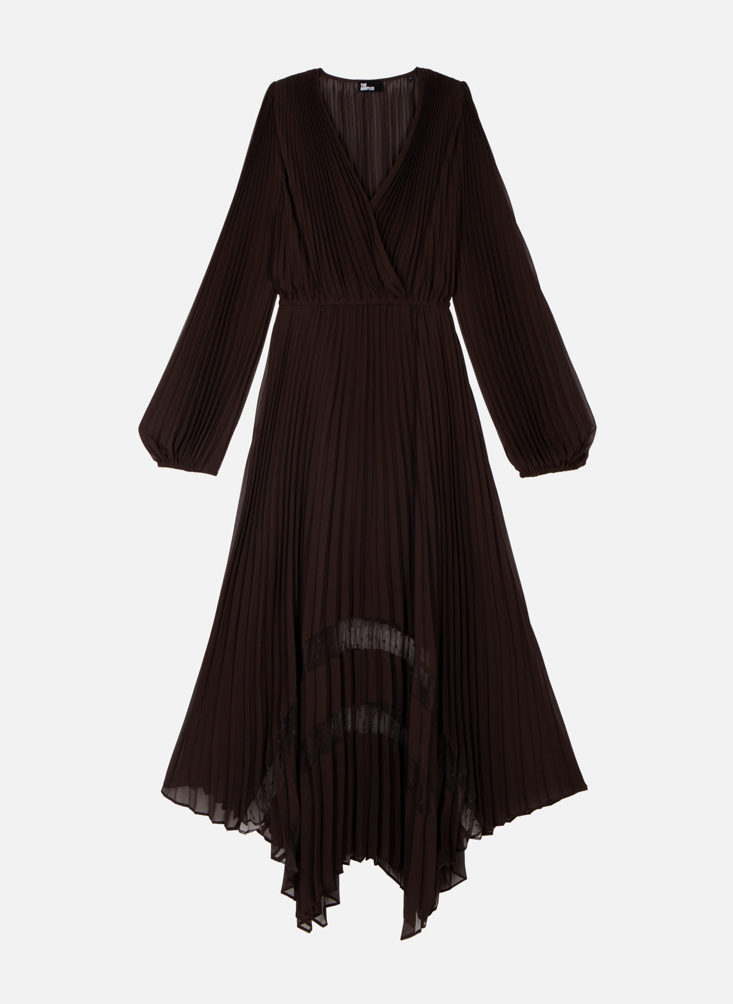 Robe longue plissée THE KOOPLES Marron