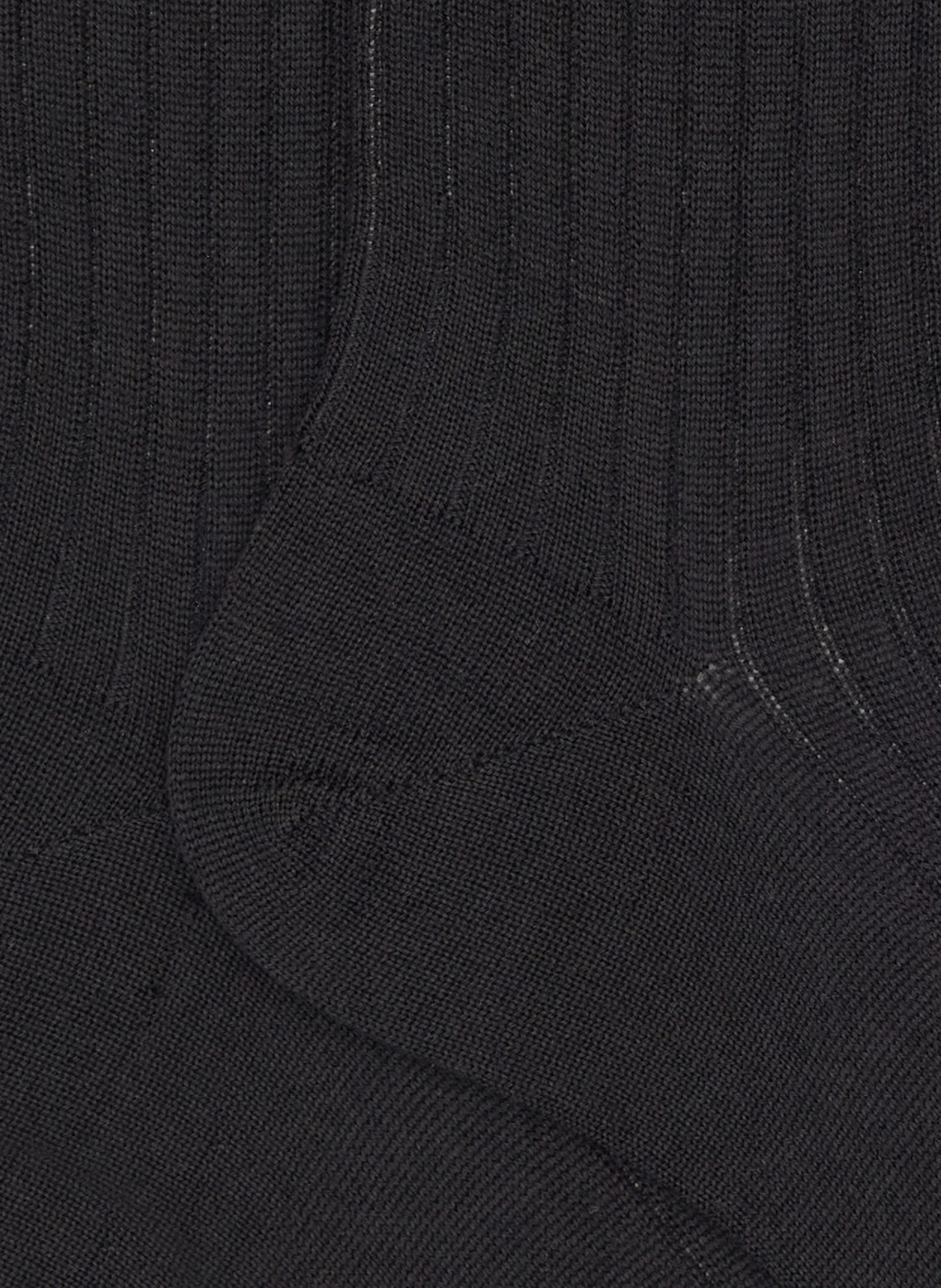 Chaussettes côtelées en laine mérinos DORÉ DORÉ Noir