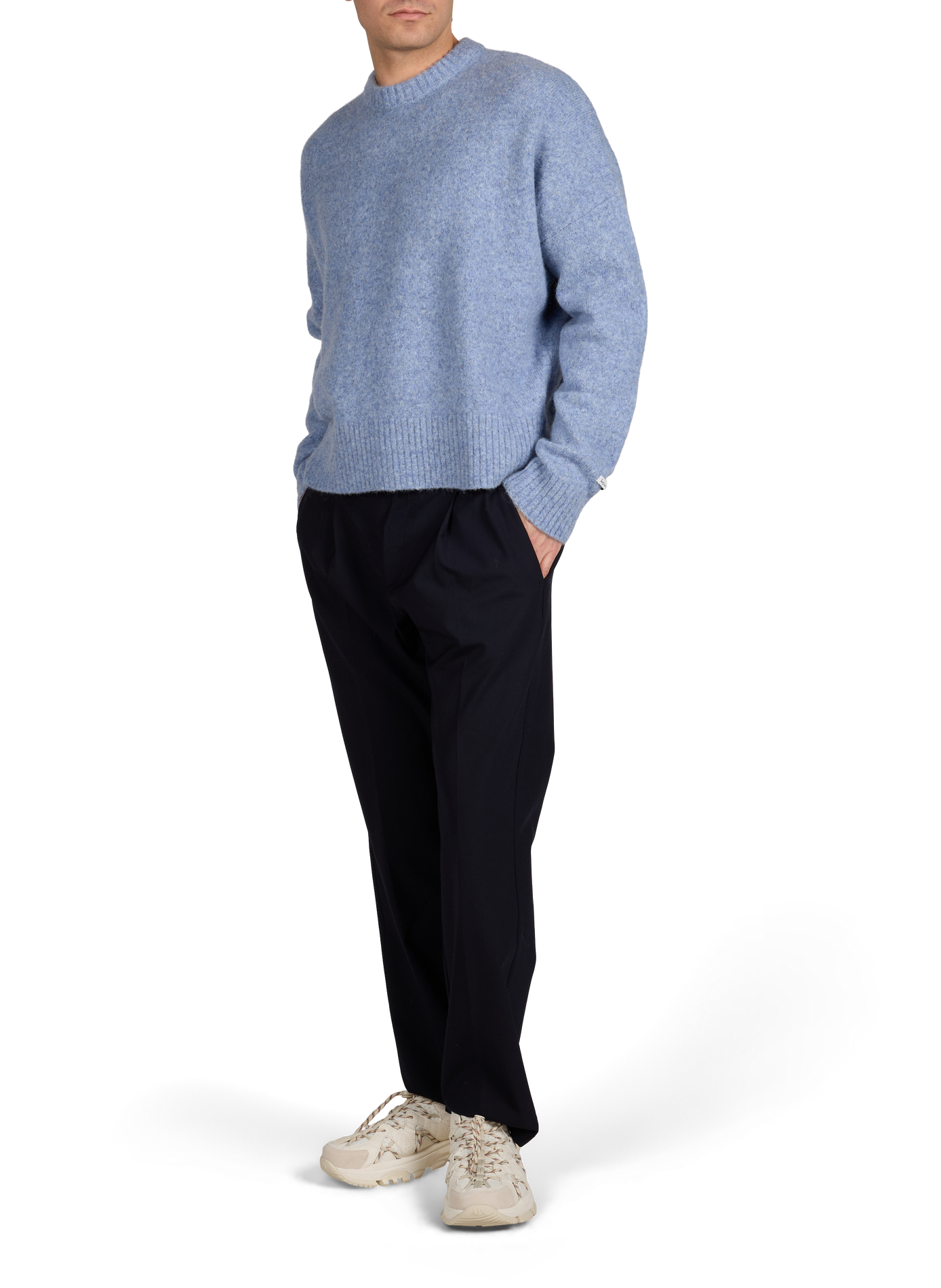 Solid color pants with drawstrings HERNO Blue