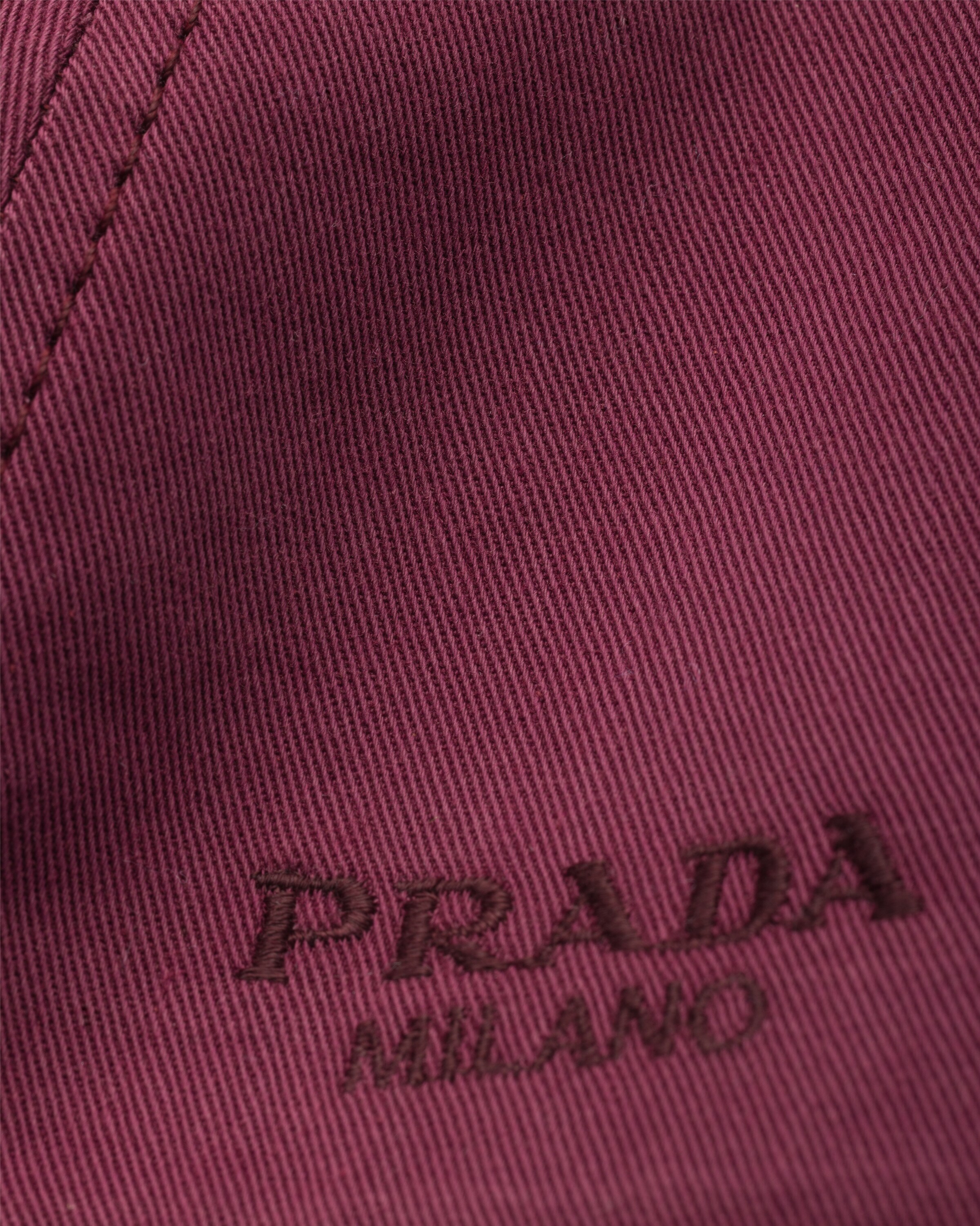 Casquette de baseball en coton PRADA Rouge