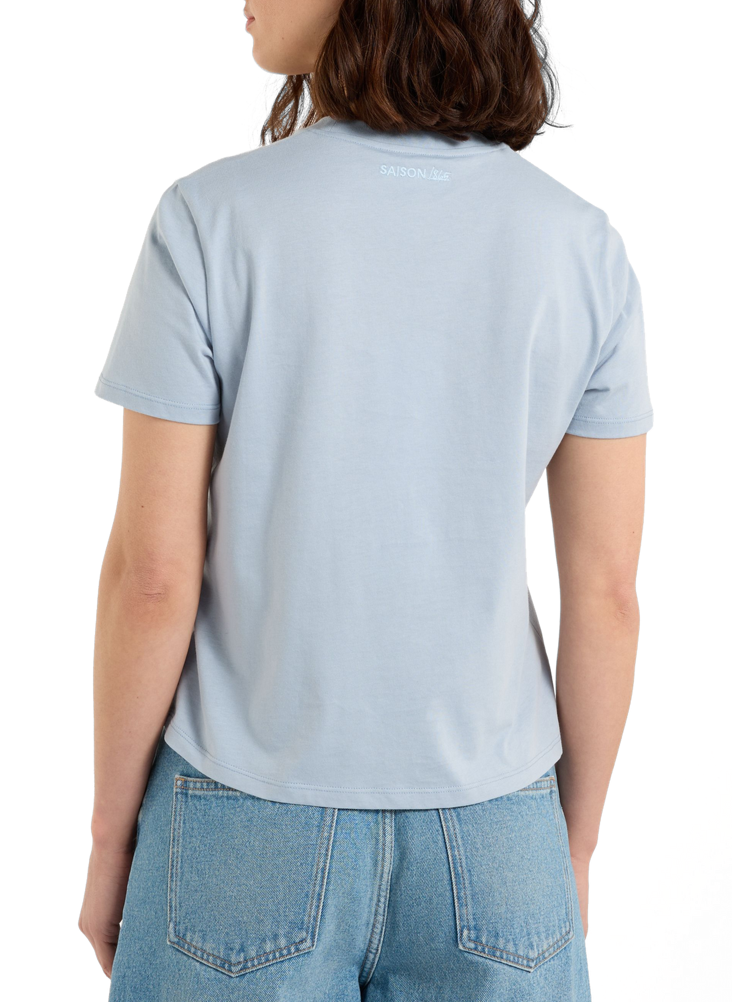 T-shirt court Acla en coton SAISON 1865 Bleu