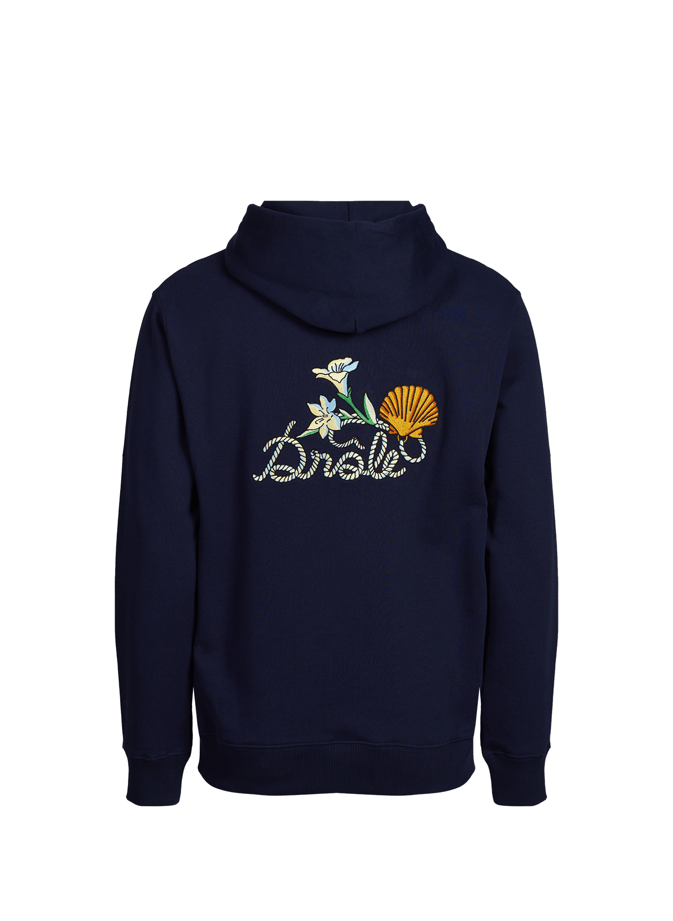 Embroidered cotton hoodie sweatshirt DROLE DE MONSIEUR Blue