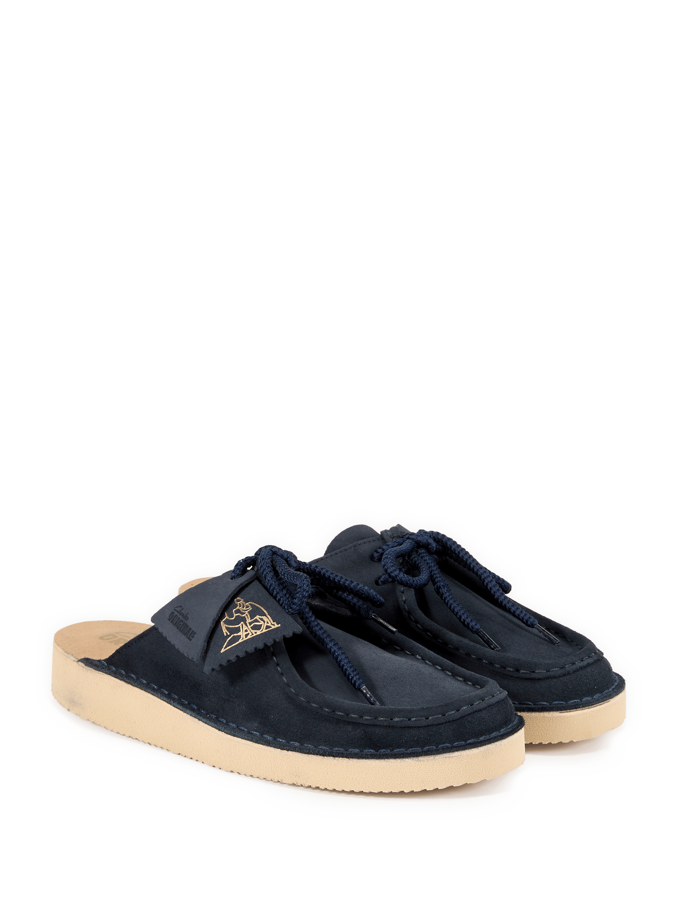 Mules en cuir velours CLARKS Noir