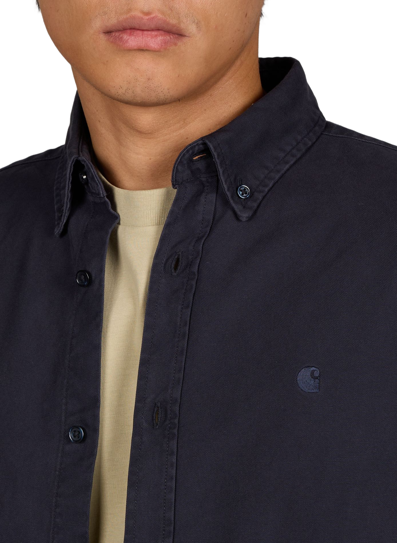 Camisa de cuello americano recto de algodón CARHARTT WIP Azul