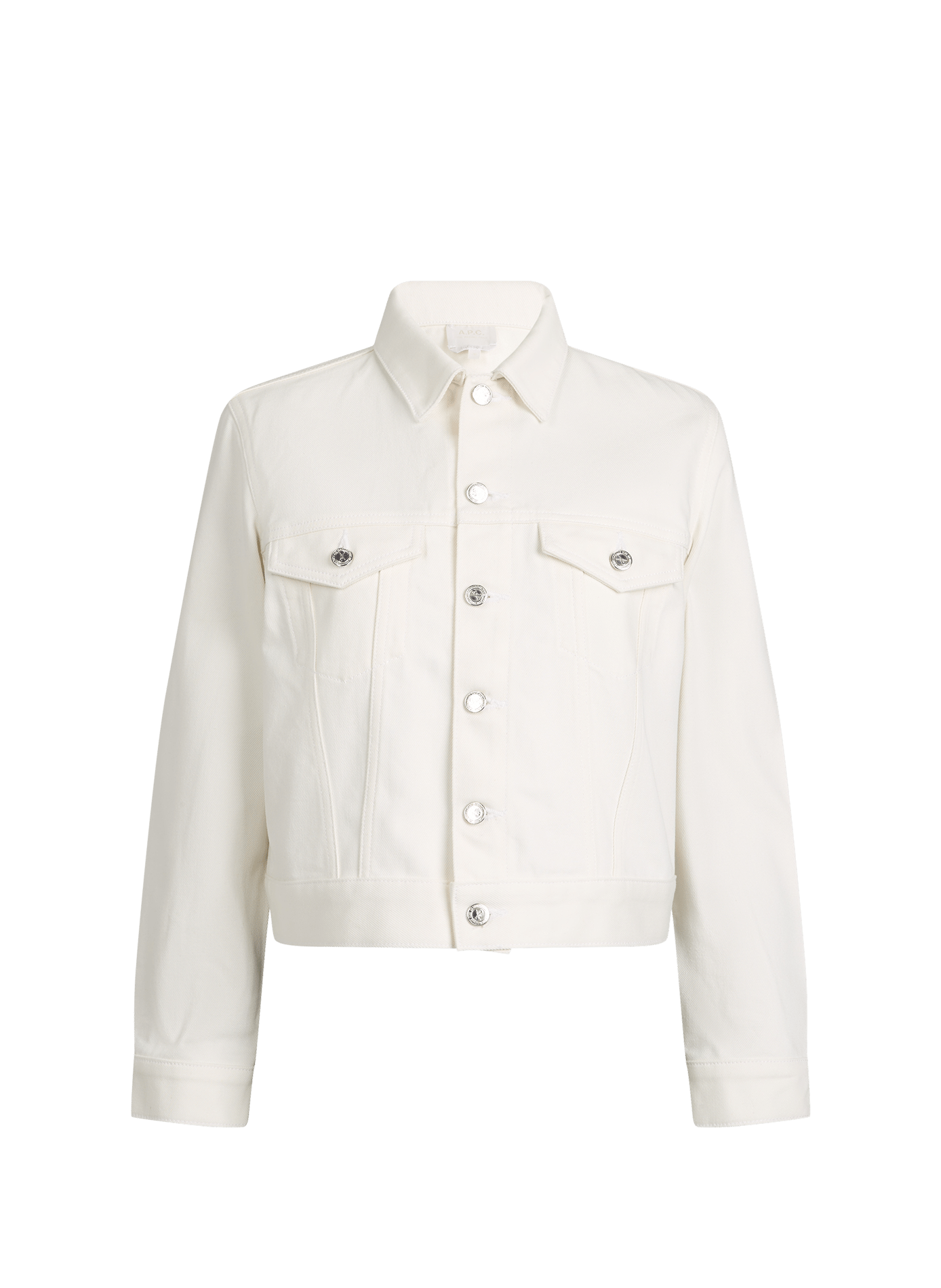 Dion straight cotton denim jacket A.P.C. White