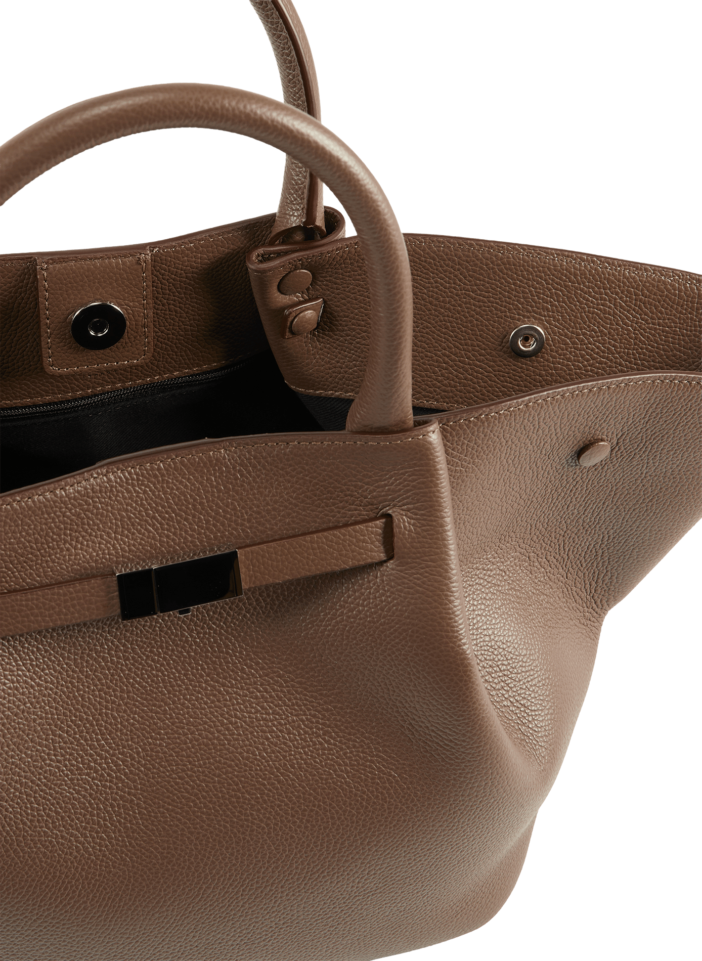 Gestreifter Ledertasche DEMELLIER LONDON Braun