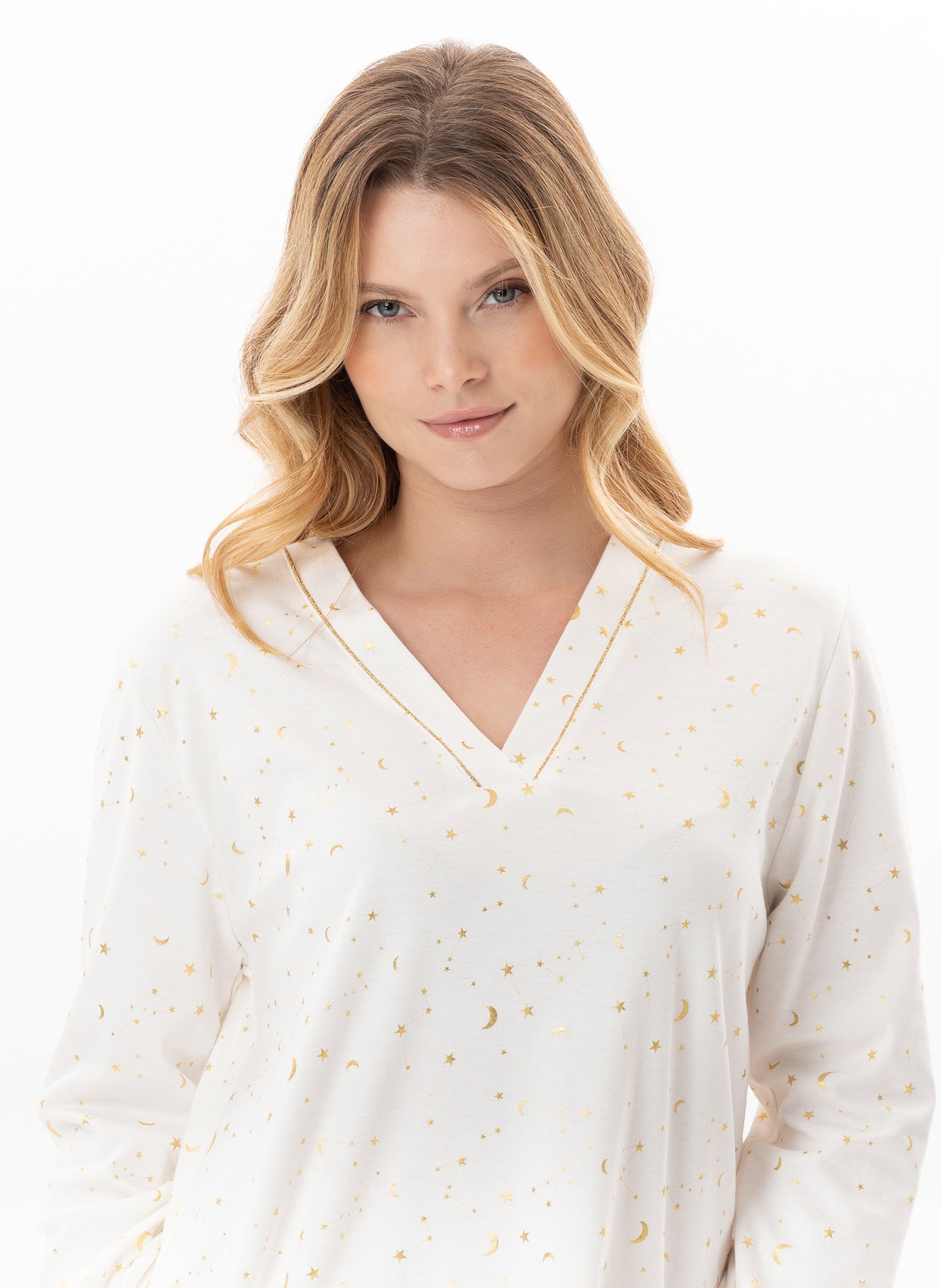 Pyjama en coton luna 102 LE CHAT Blanc