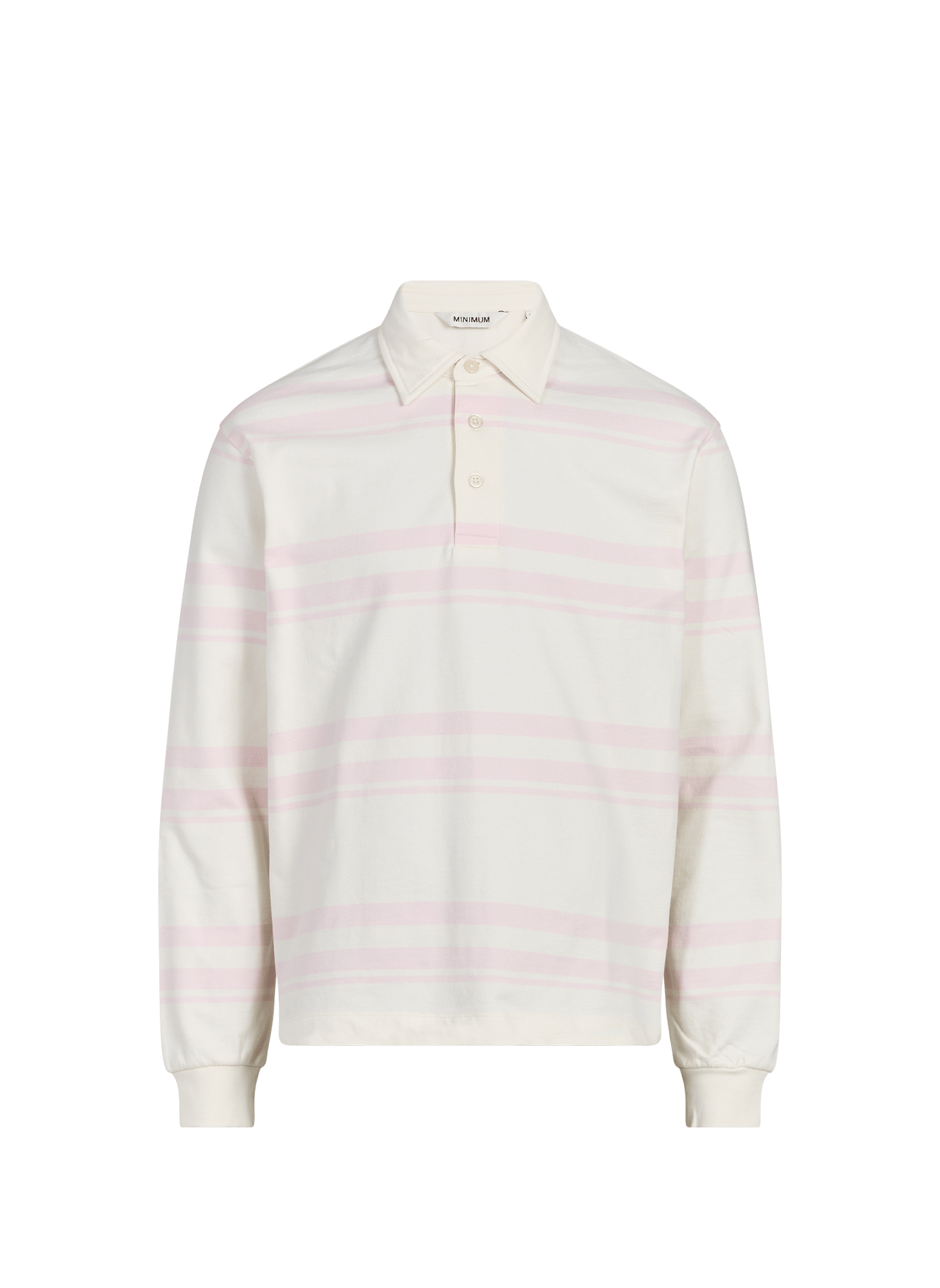 Polo rayé décontracté Tate en coton organique MINIMUM Rose