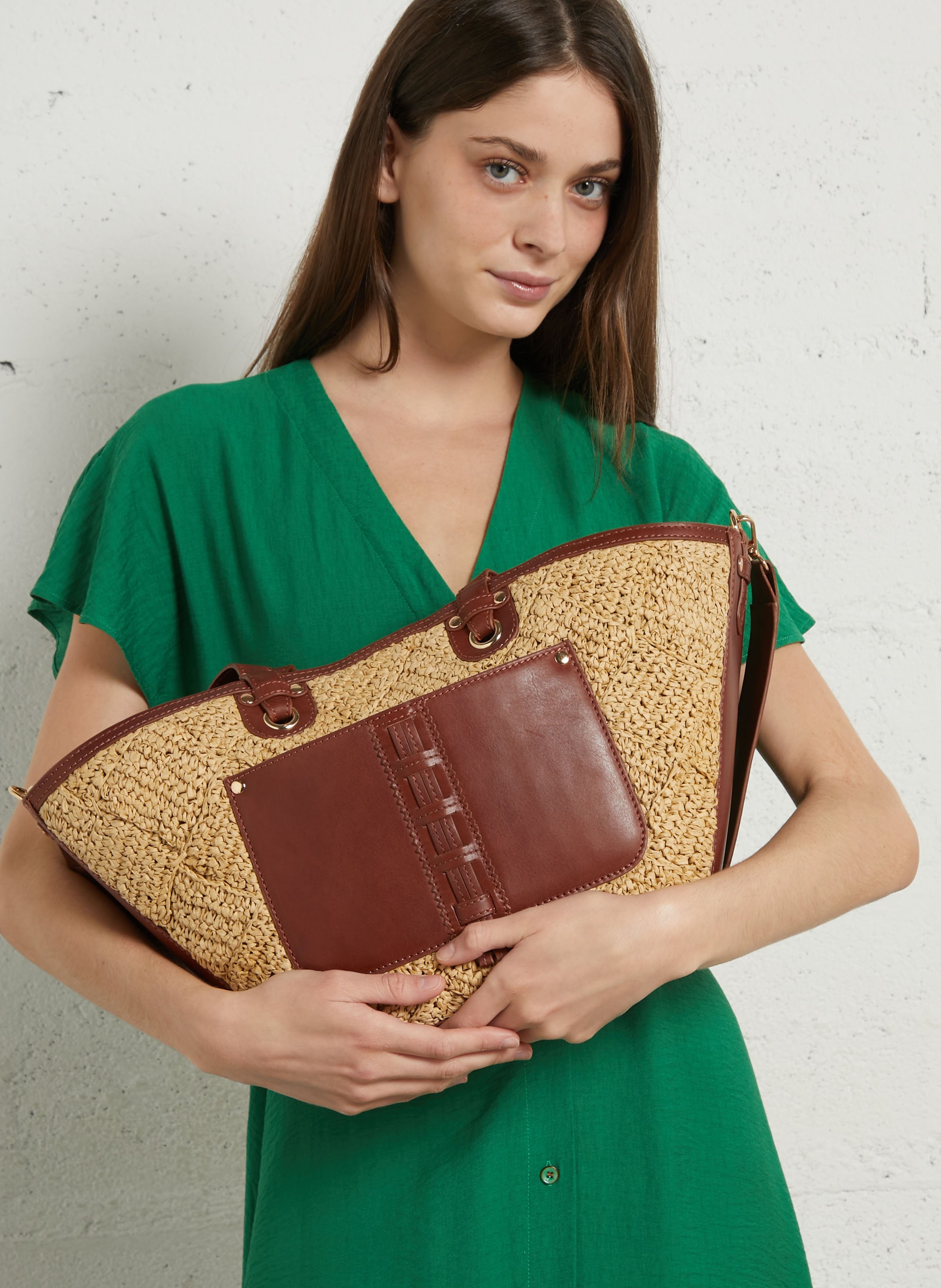 Panier en raphia lucien MAISON 123 Blanc