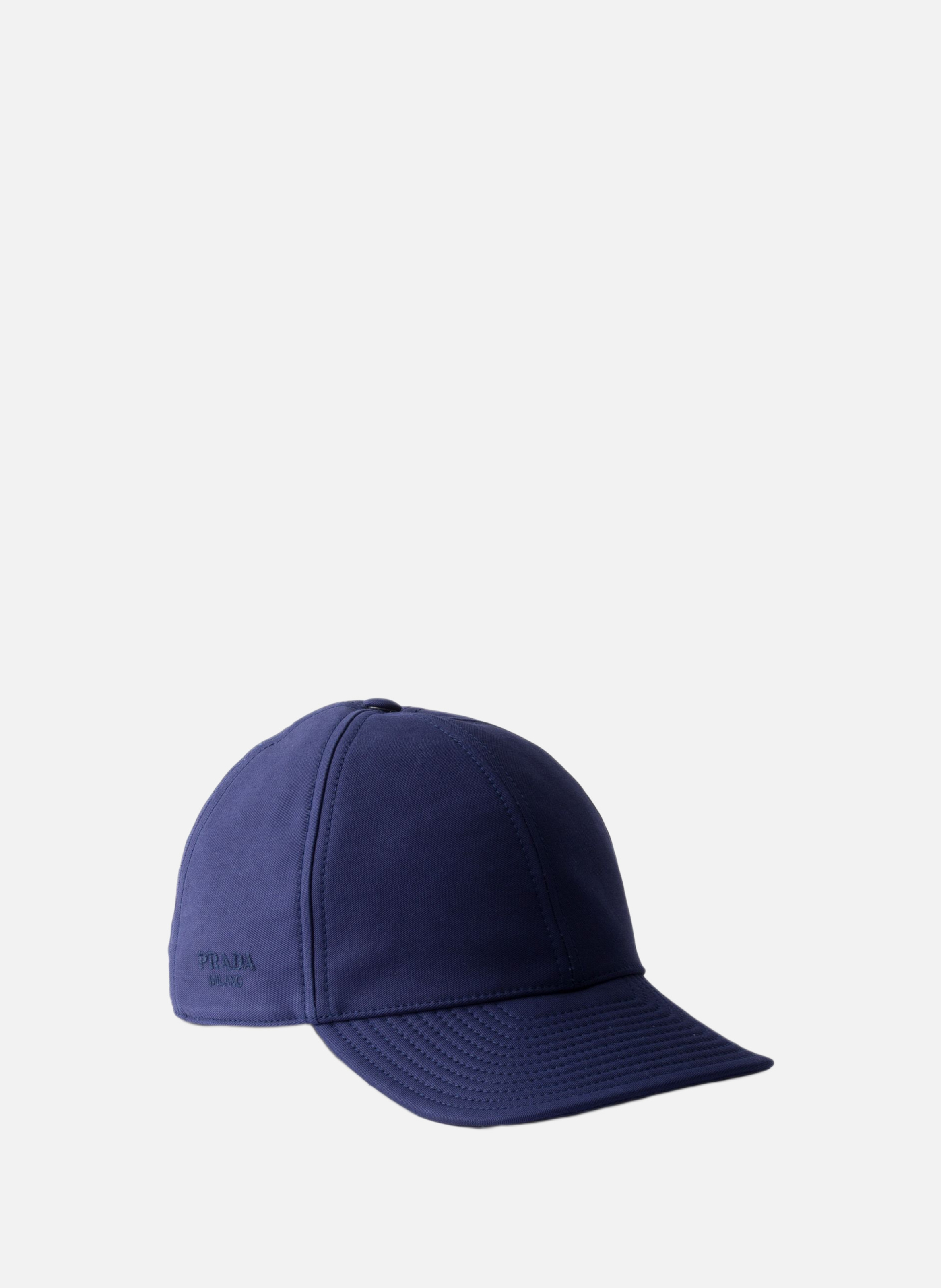 Ancienne casquette de baseball en satin de coton PRADA Bleu
