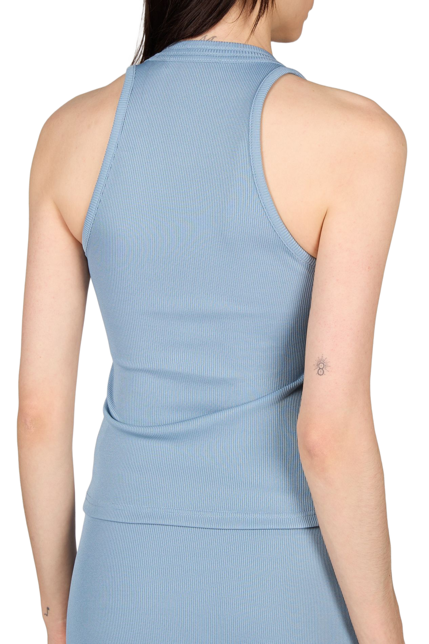 Ribbed V-neck Top CHRISTOPHER ESBER Blue