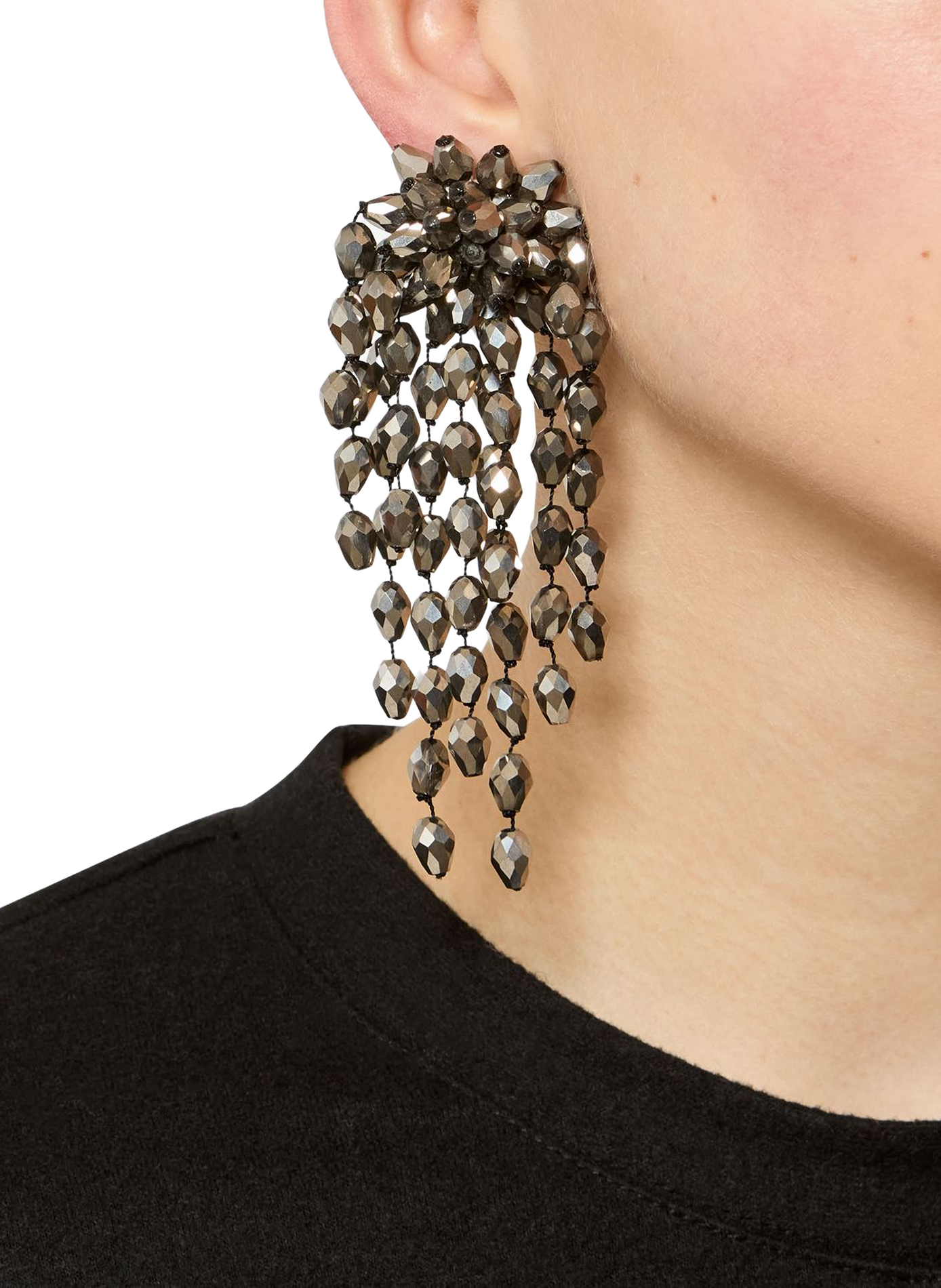 Hanabi pearl drop earrings ISABEL MARANT Grey