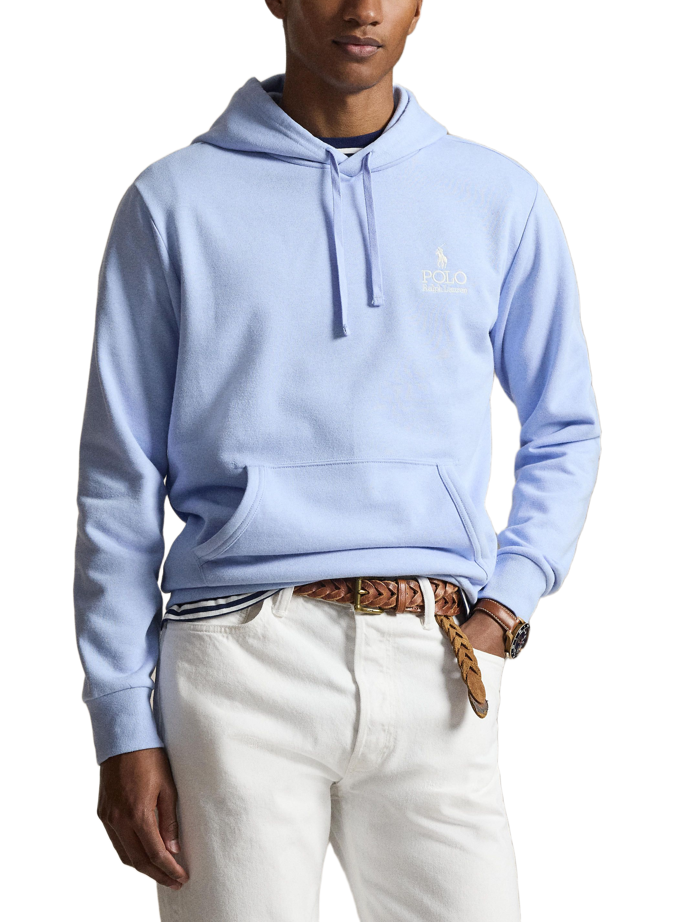 Sweat à capuche en coton mélangé POLO RALPH LAUREN Bleu