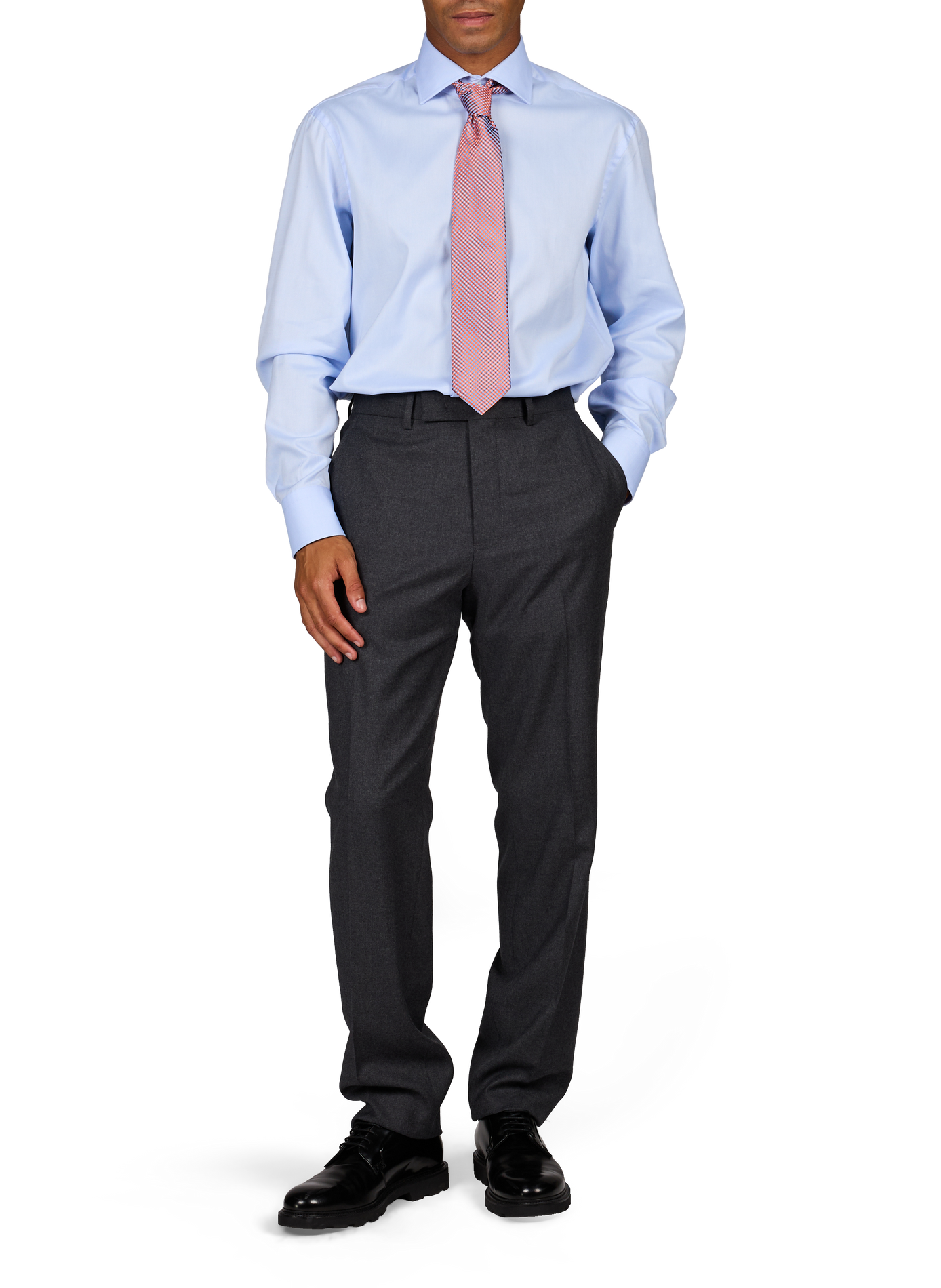 Pantalon en laine mélangée EMPORIO ARMANI Gris