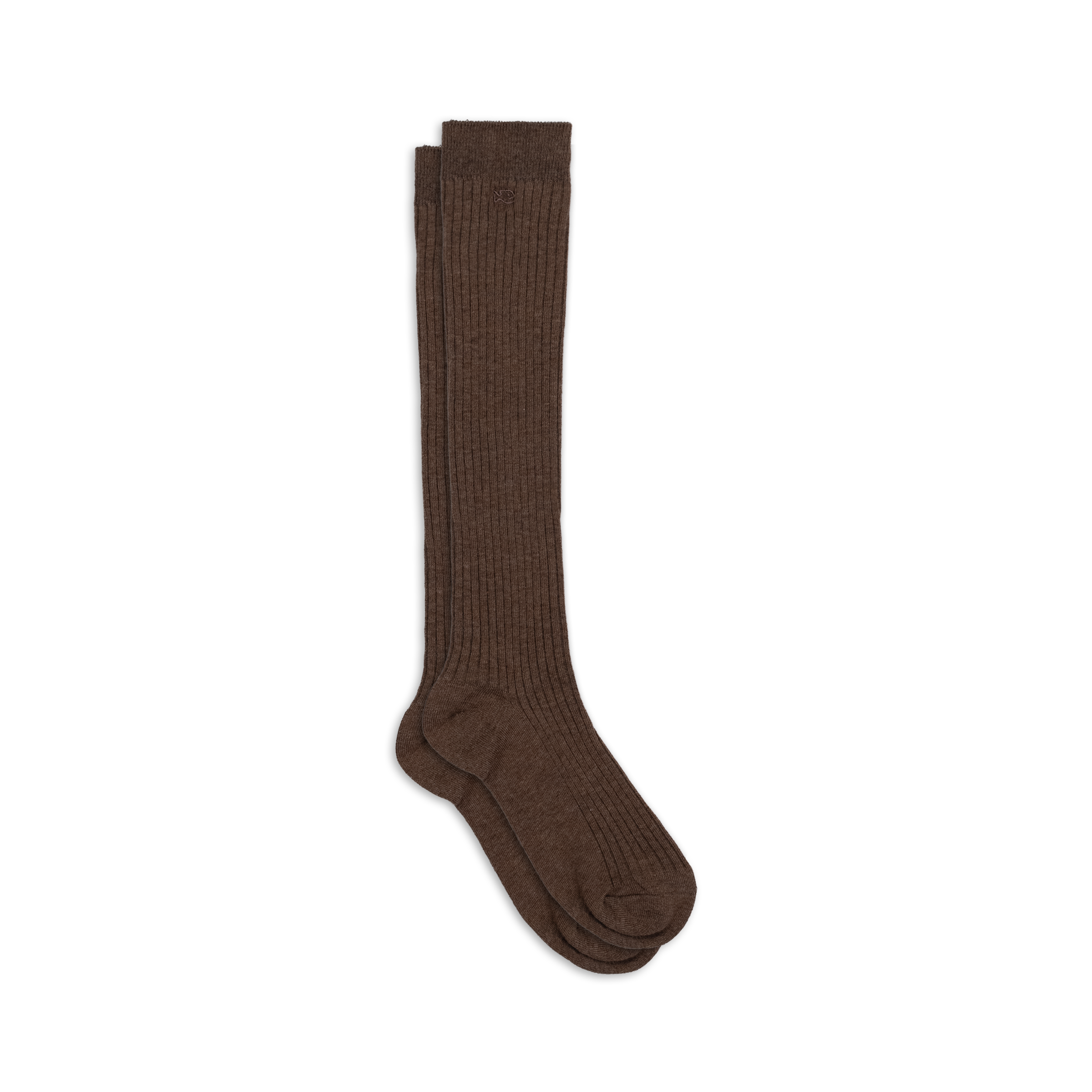 Chaussettes en coton peigné hautes BILLYBELT Marron