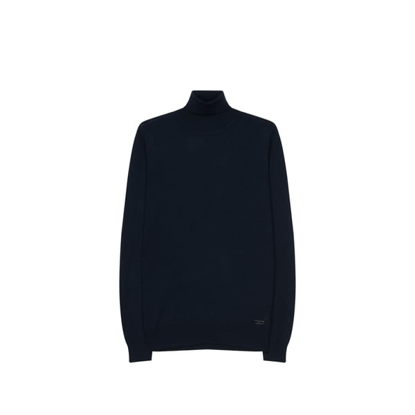 Pull droit col roulé en laine Pull droit col roulé en laine