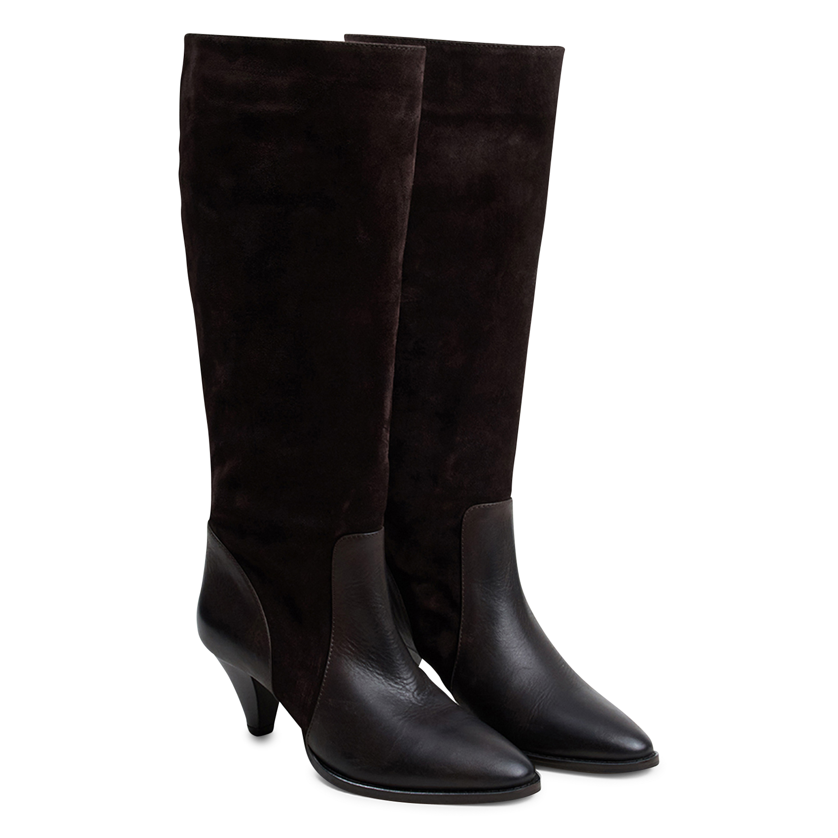 Bottes en cuir leonore JONAK Marron