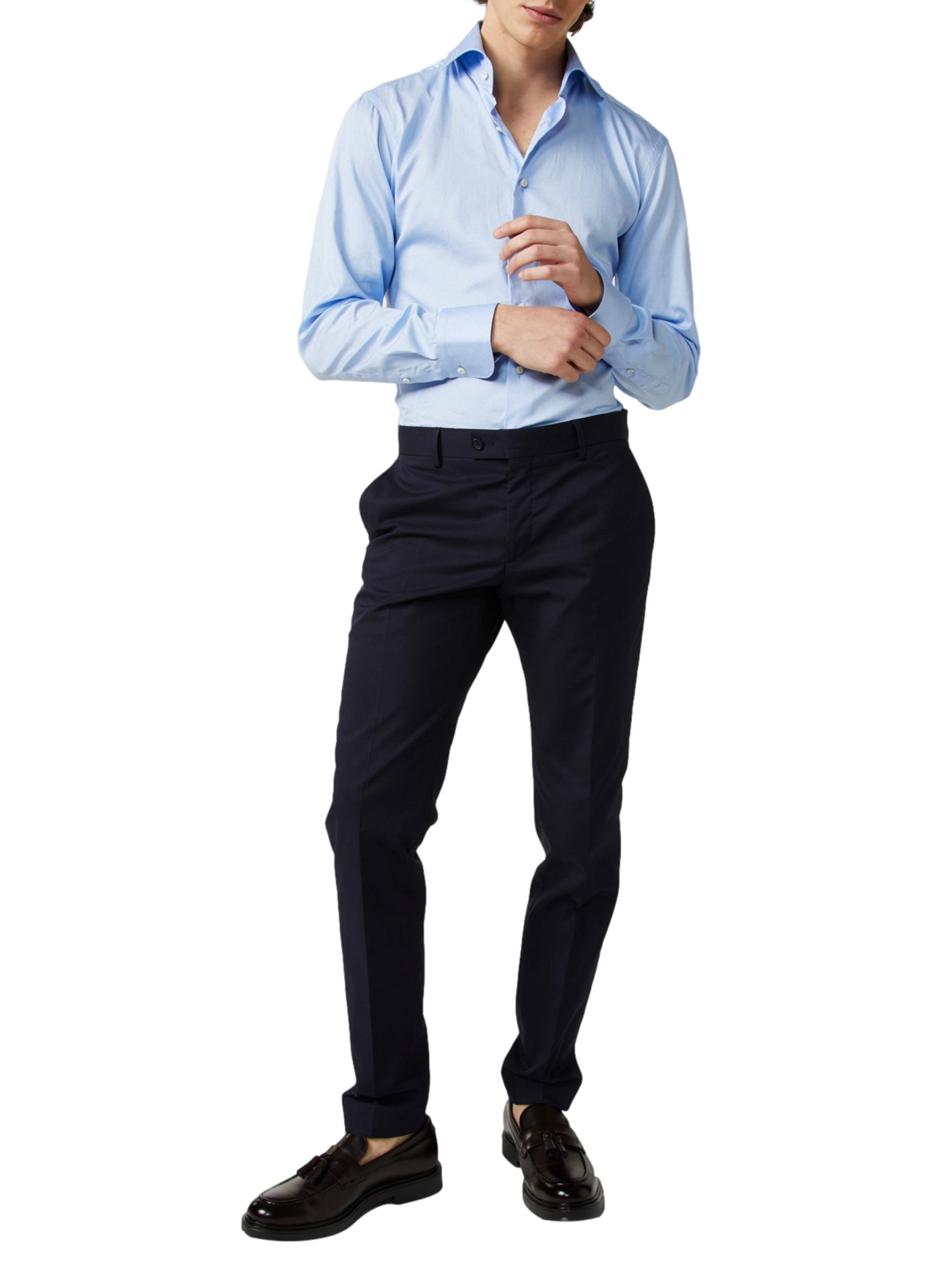 Plain cotton shirt VAN LAACK Blue