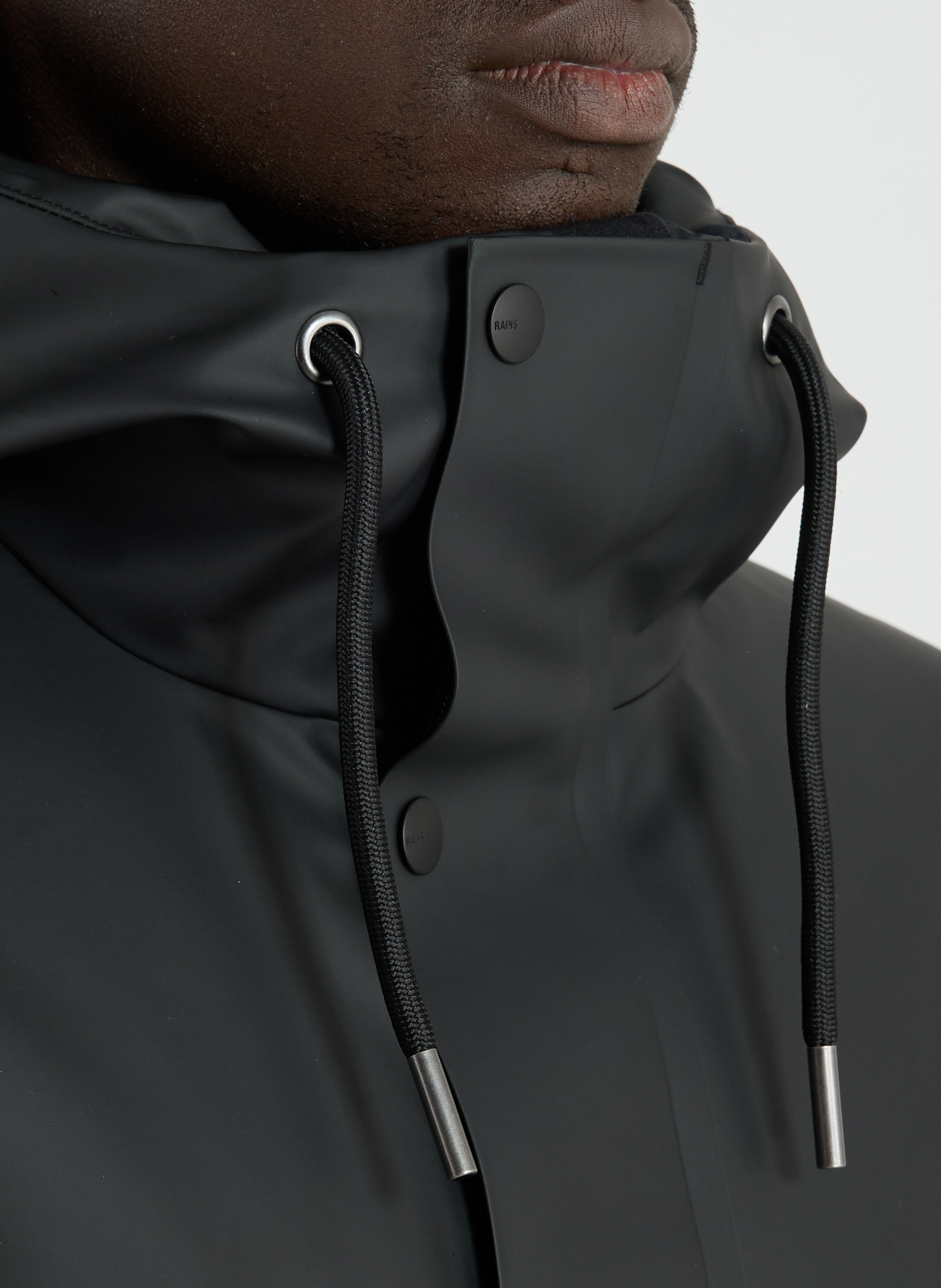 Gerade Parka mit Kapuze RAINS Schwarz