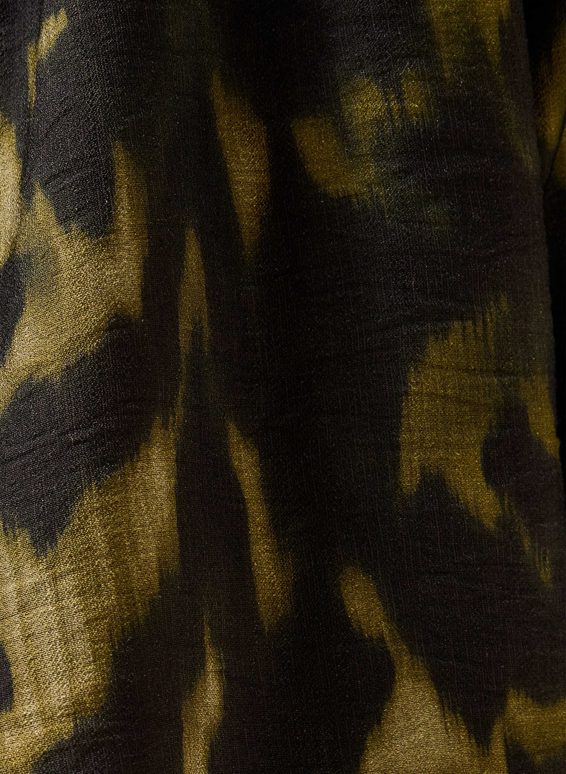 Rechte blouse met ronde hals en dierenprint LA FEE MARABOUTEE Groen