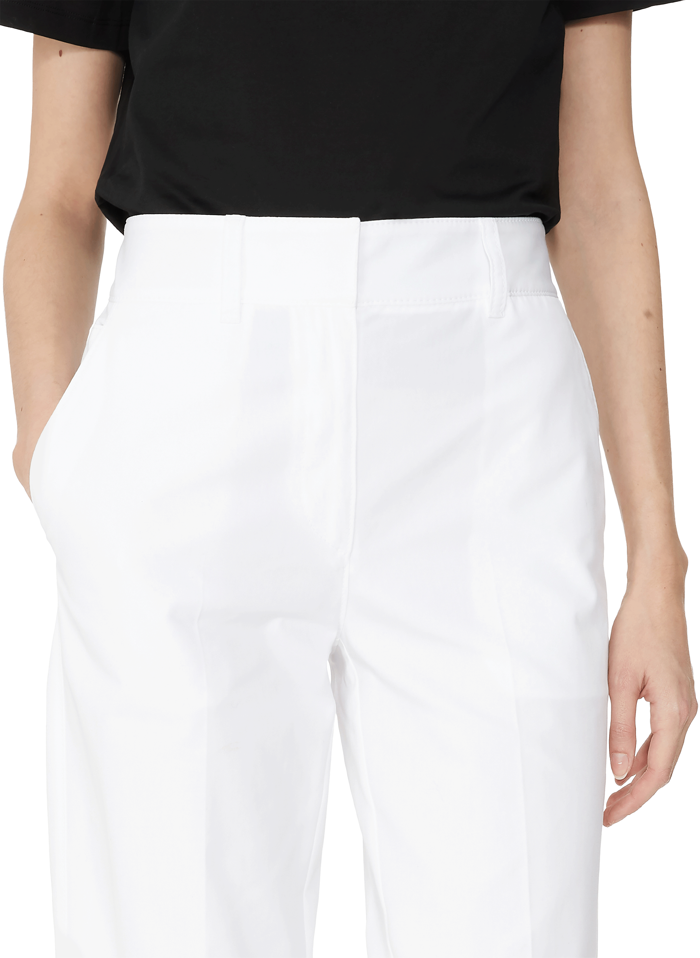 Baumwollpopelinehose PRADA Weiss