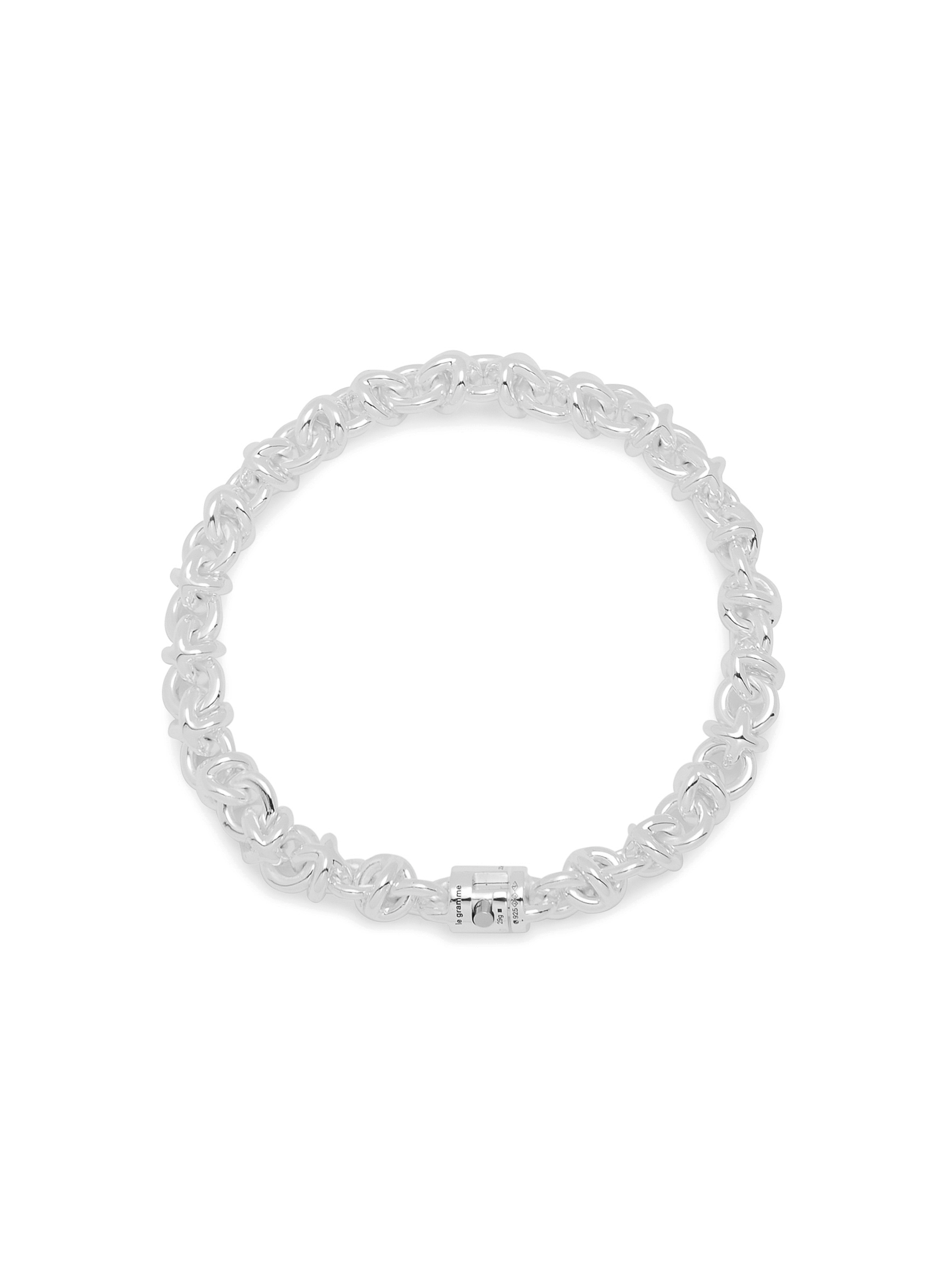 LE GRAMME Bracelet entrelacs le 29g en argent lisse poli Argent