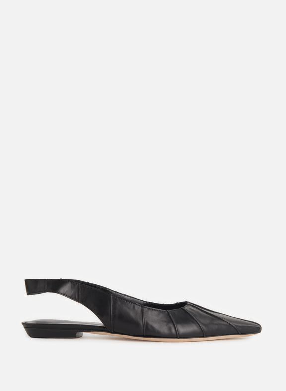 BY FAR Leather ballet flats Black