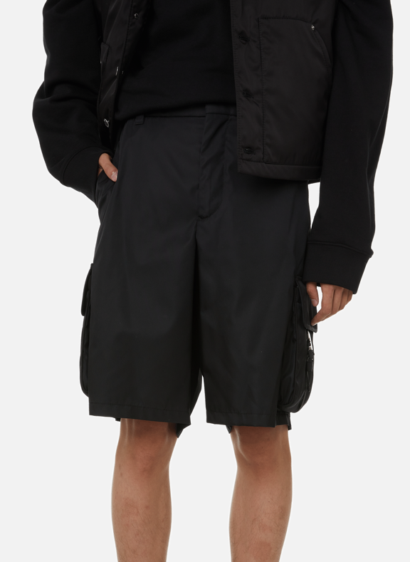 PRADA Recycled polyamide shorts Black
