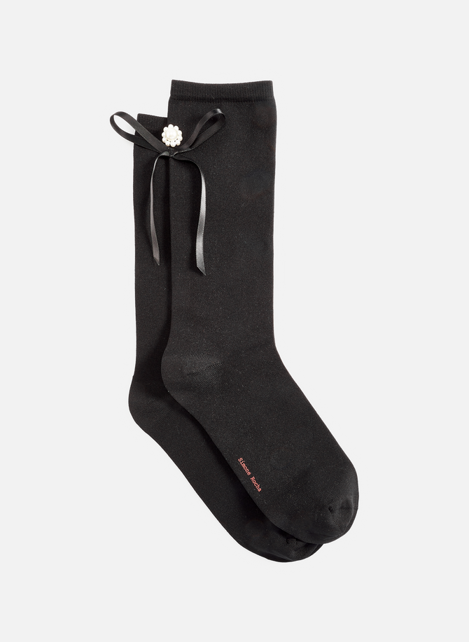 Mid-calf socks with bows  SIMONE ROCHA