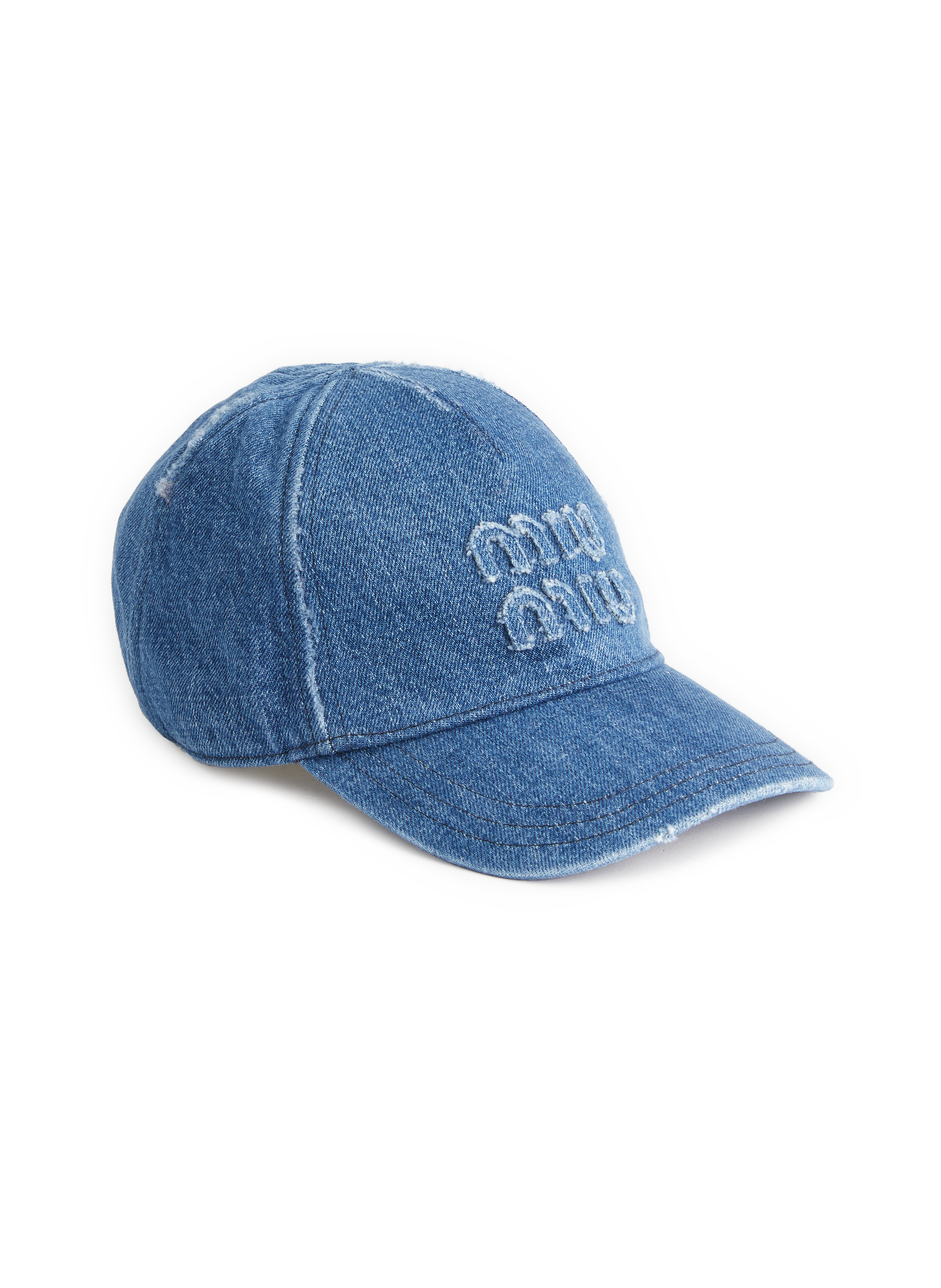 Casquette en coton MIU MIU Bleu