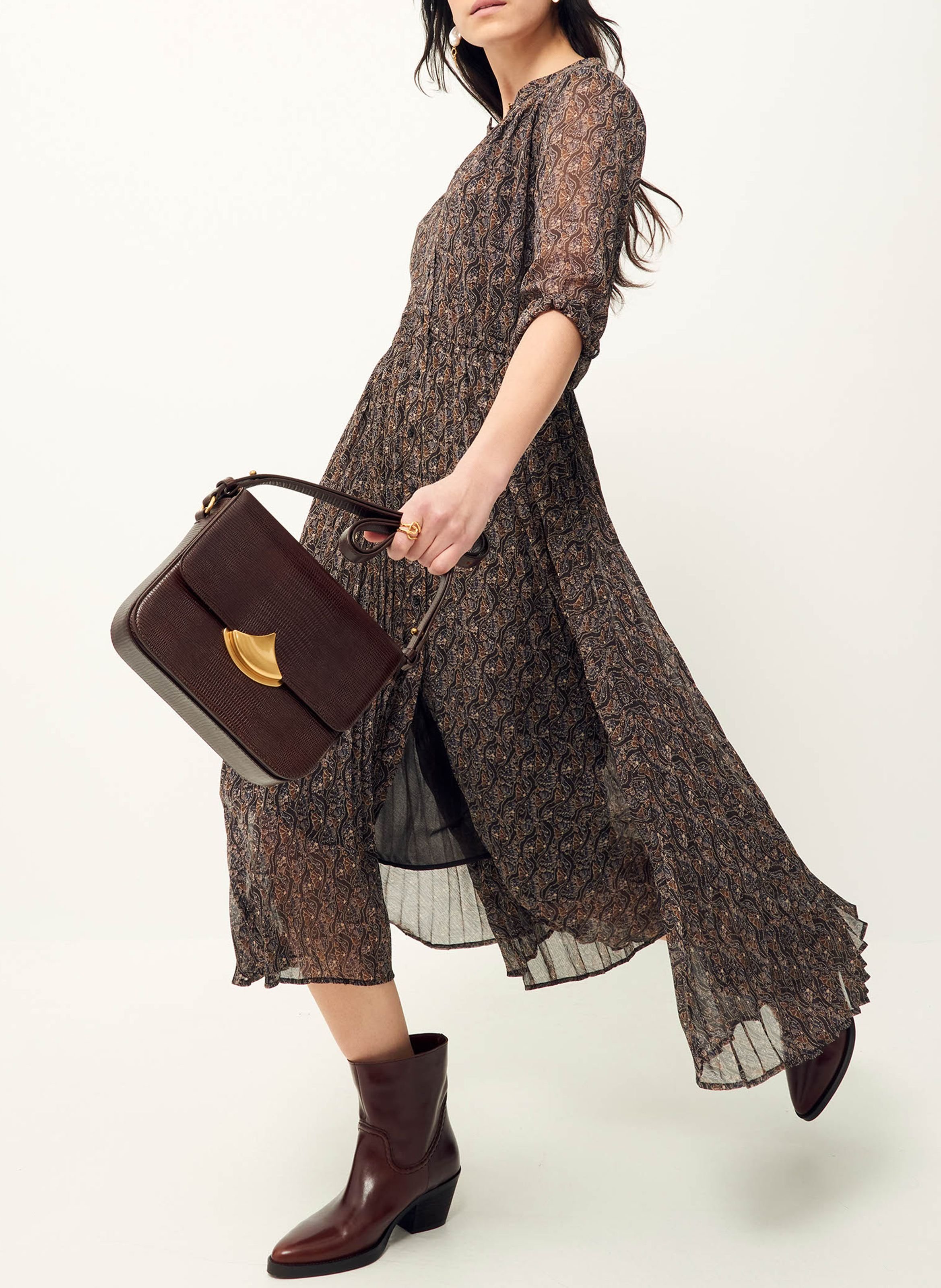 Sac bandoulière en cuir diviluz e SESSUN Marron