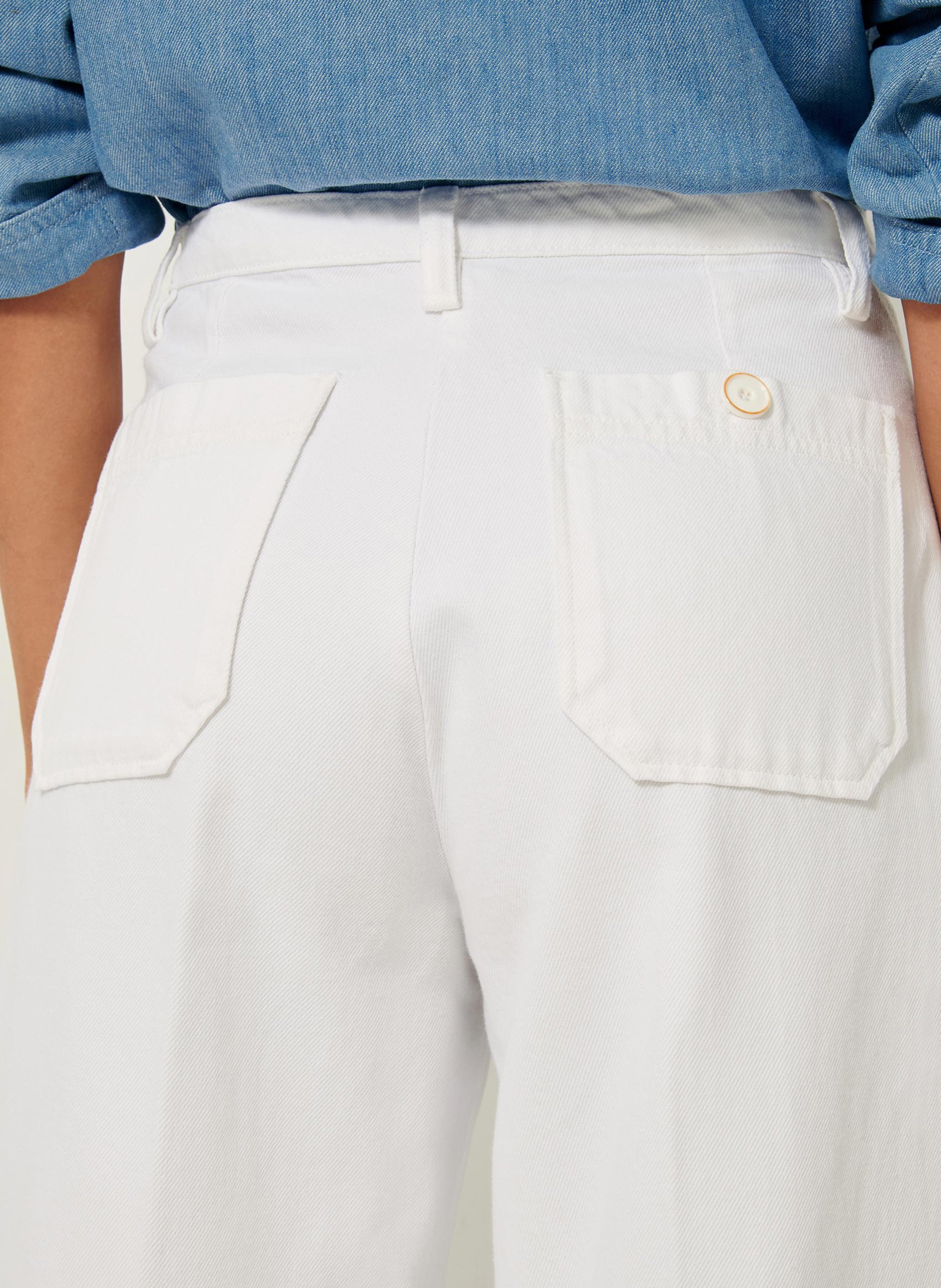Jean droit taille haute en coton aldricks SESSUN Blanc