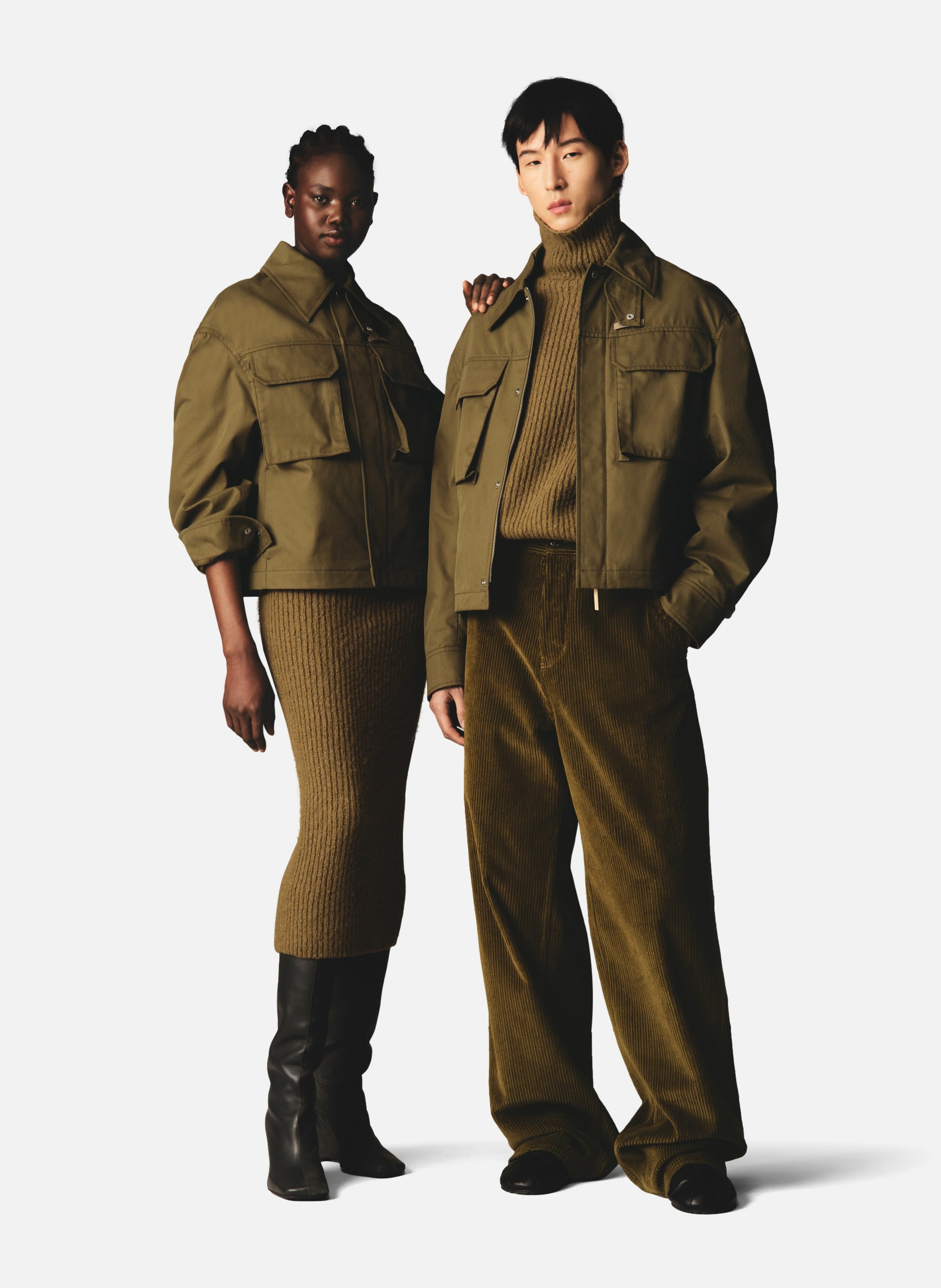 Blouson worker en coton unisexe AMI PARIS Vert