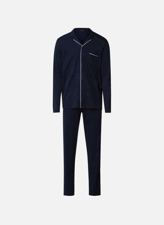 Ensemble de pyjama en coton Bleu by HANRO HANRO Ensemble de pyjama en coton Bleu