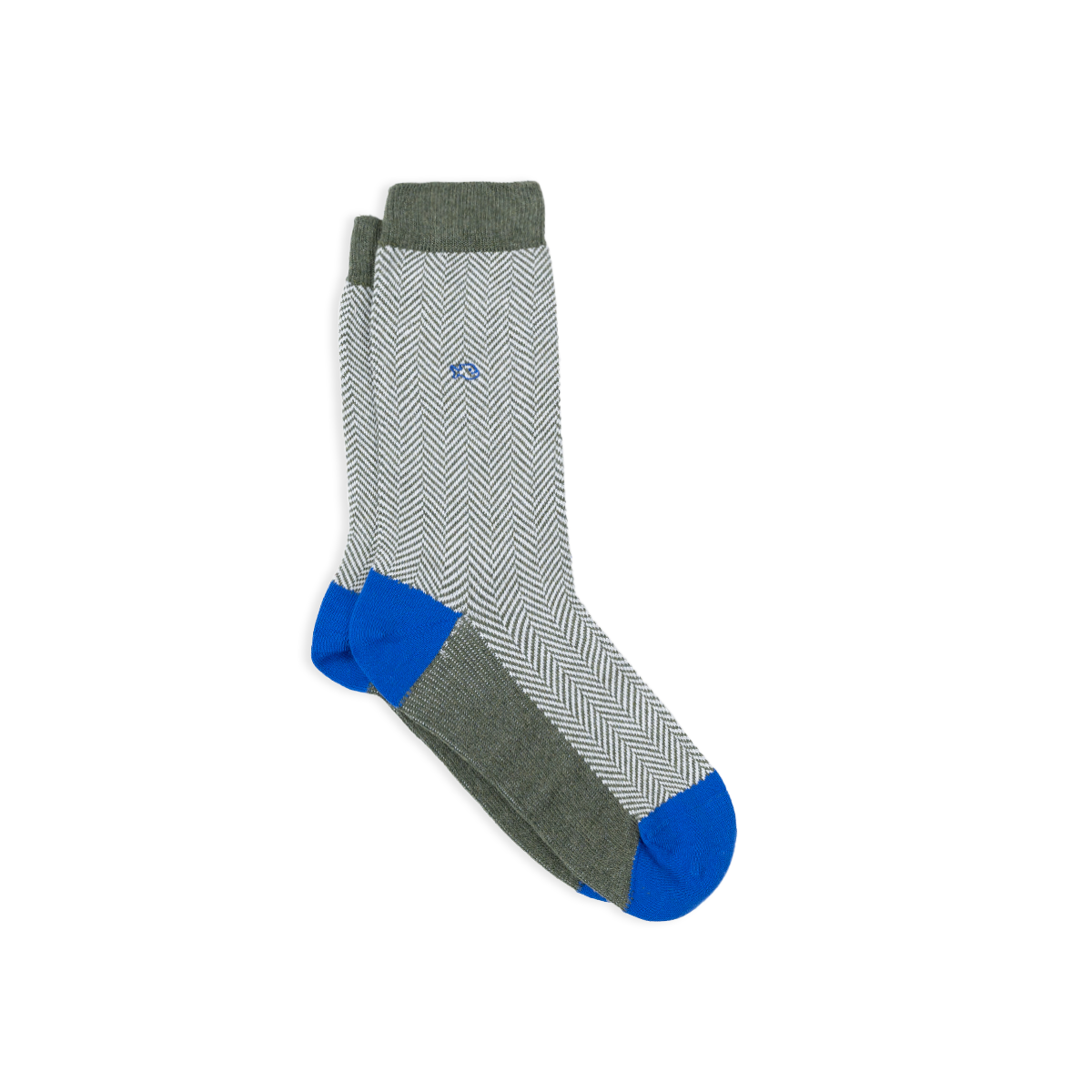 Chaussettes en coton peigné chevrons BILLYBELT Kaki