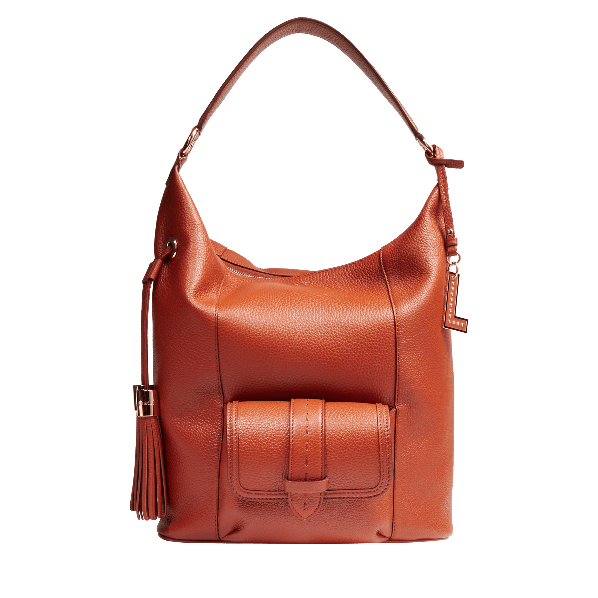 Sac hobo zippé m premier flirt de lancel en cuir LANCEL Rouge