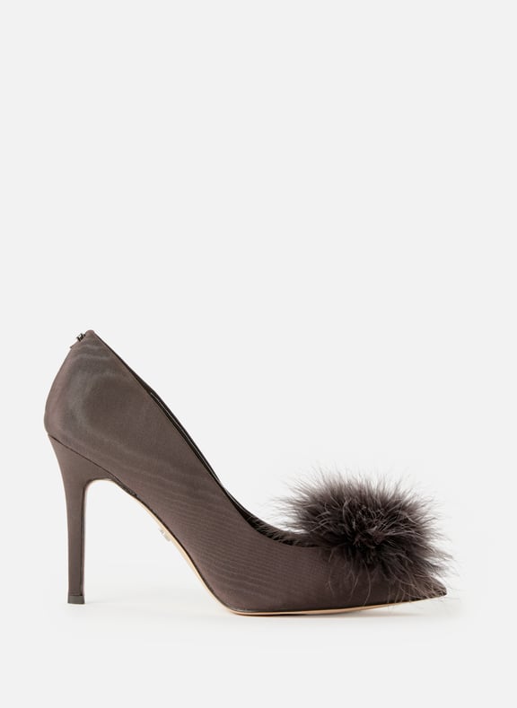 Hazel Pompom Pumps Brown by SAM EDELMAN SAM EDELMAN Hazel Pompom Pumps Brown