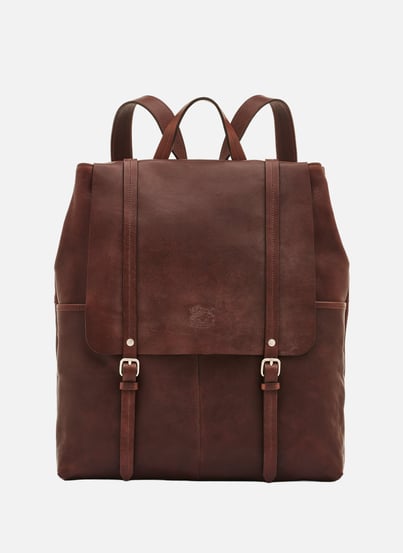 Sac à dos en cuir de vachette IL BISONTE Sac à dos en cuir de vachette IL BISONTE