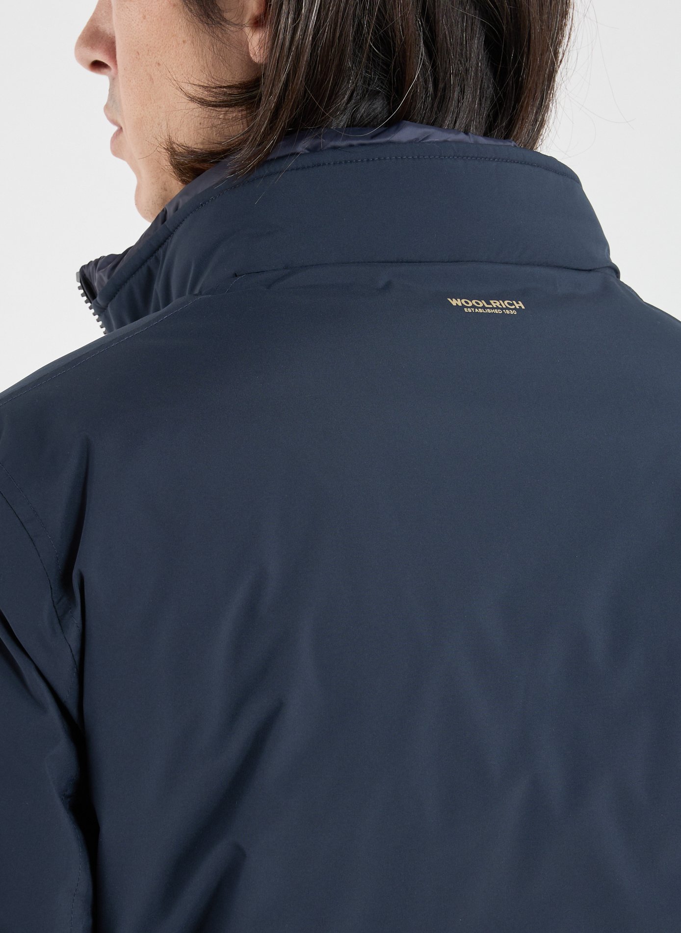 Veste droite à col classique WOOLRICH Bleu