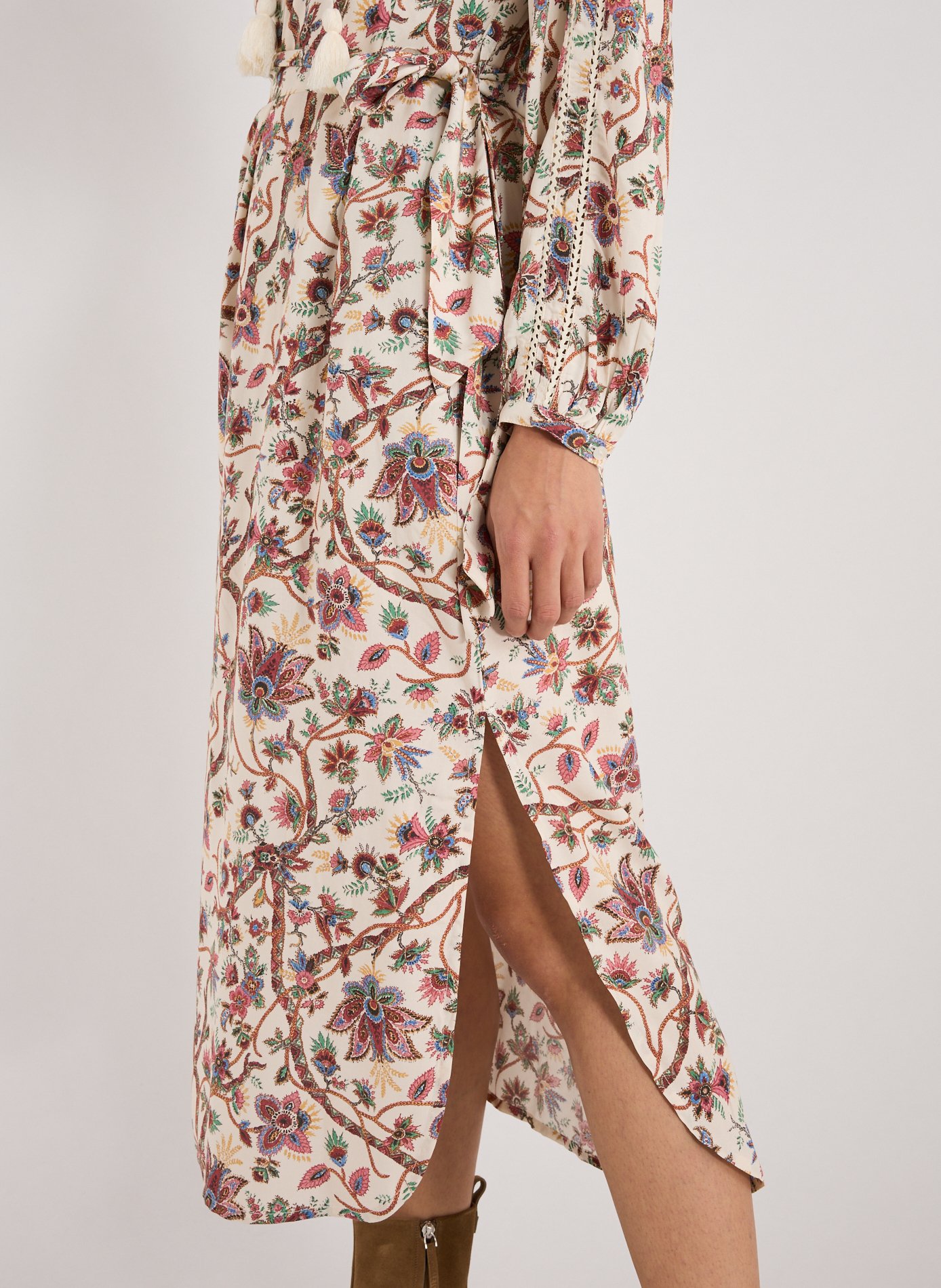 Robe longue col V imprimée  LOUISE MISHA Multicolore