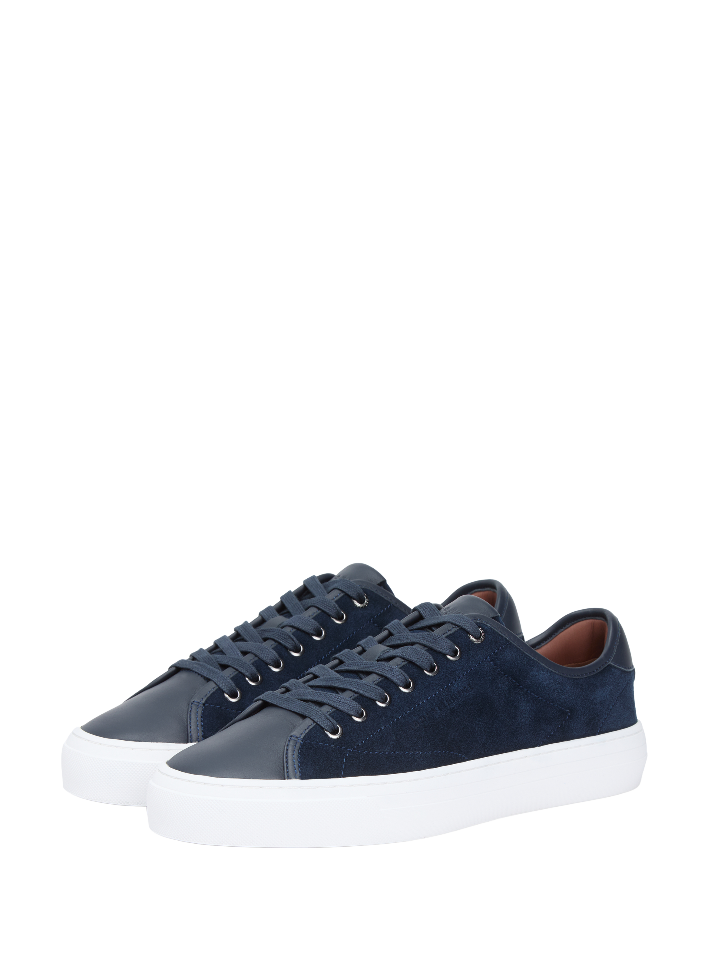 Basket basse en cuir lisse TOMMY HILFIGER Bleu