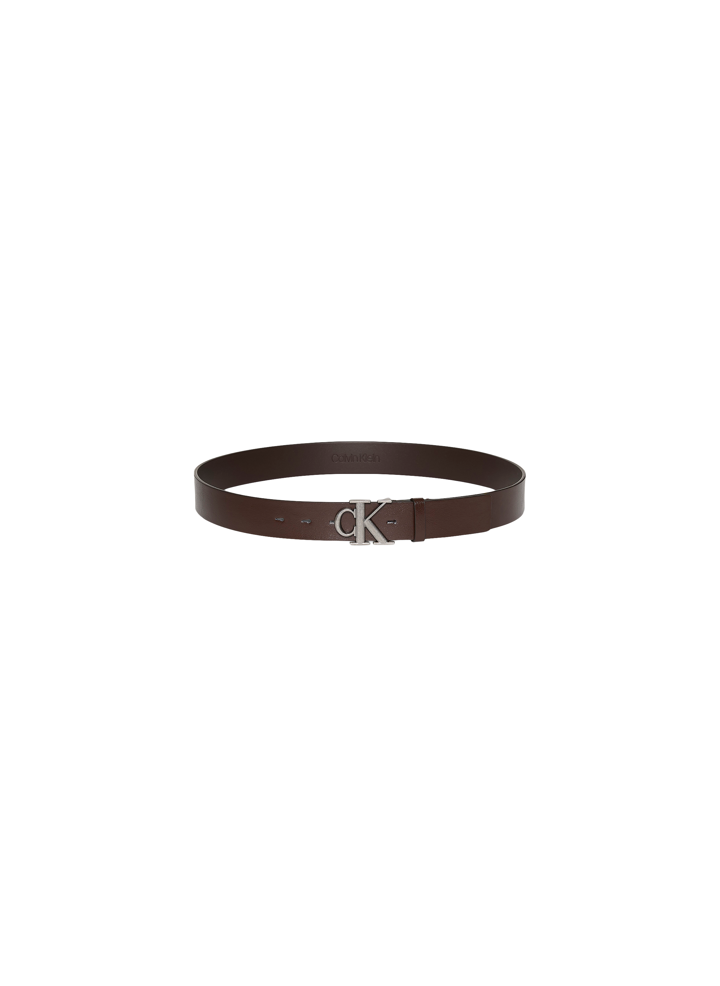 CALVIN KLEIN Leather logo belt Brown