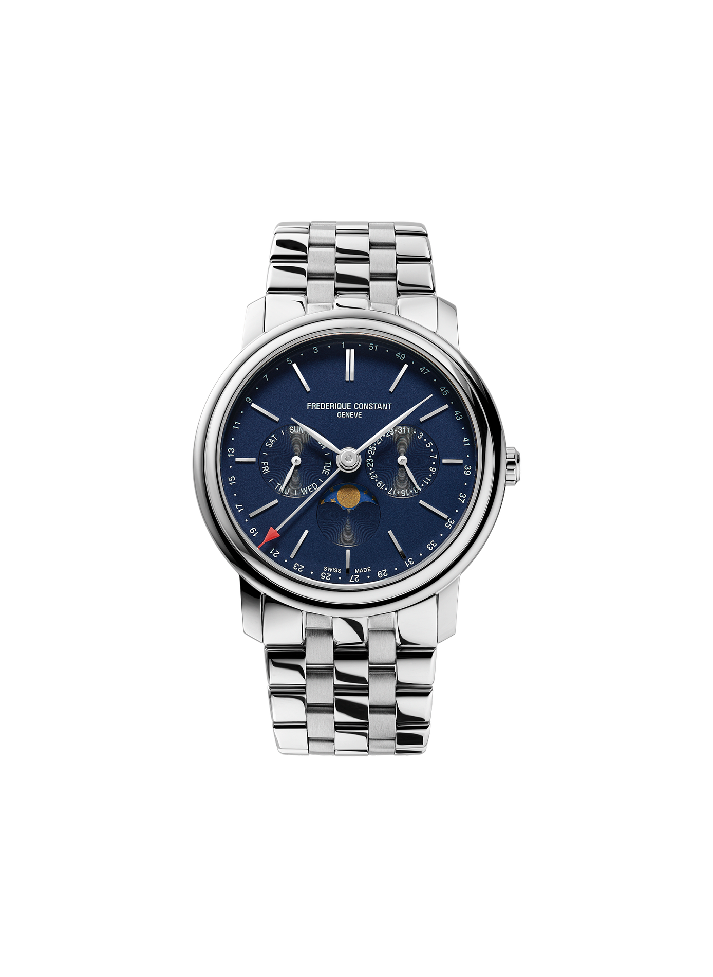 Montre quartz bracelet acier FREDERIQUE CONSTANT Noir