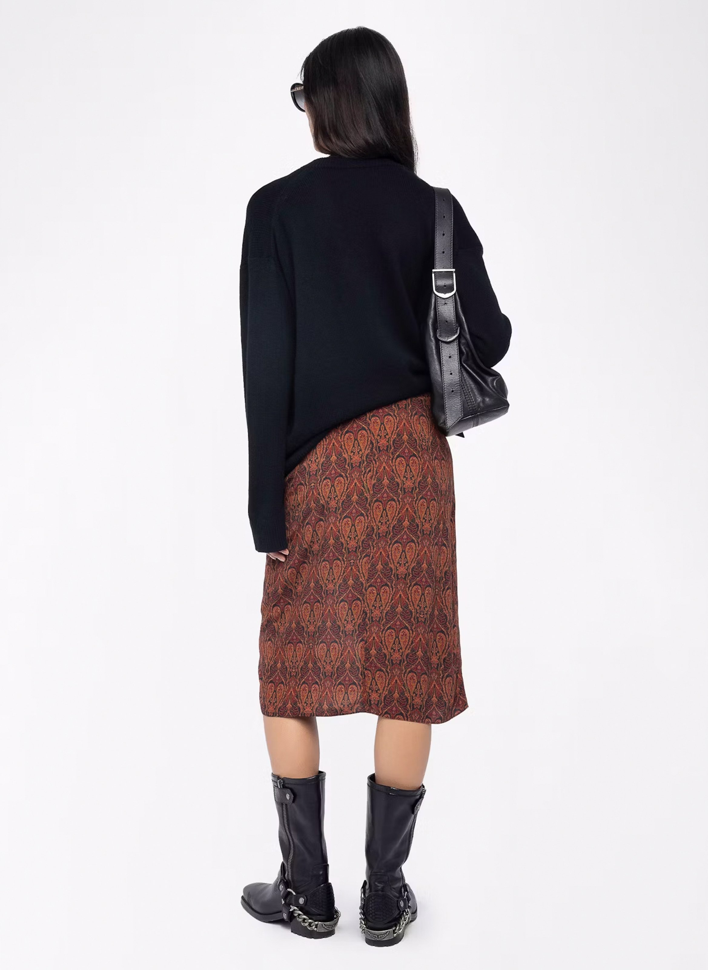 Jupe mid imprimée julen ZADIG&VOLTAIRE Noir