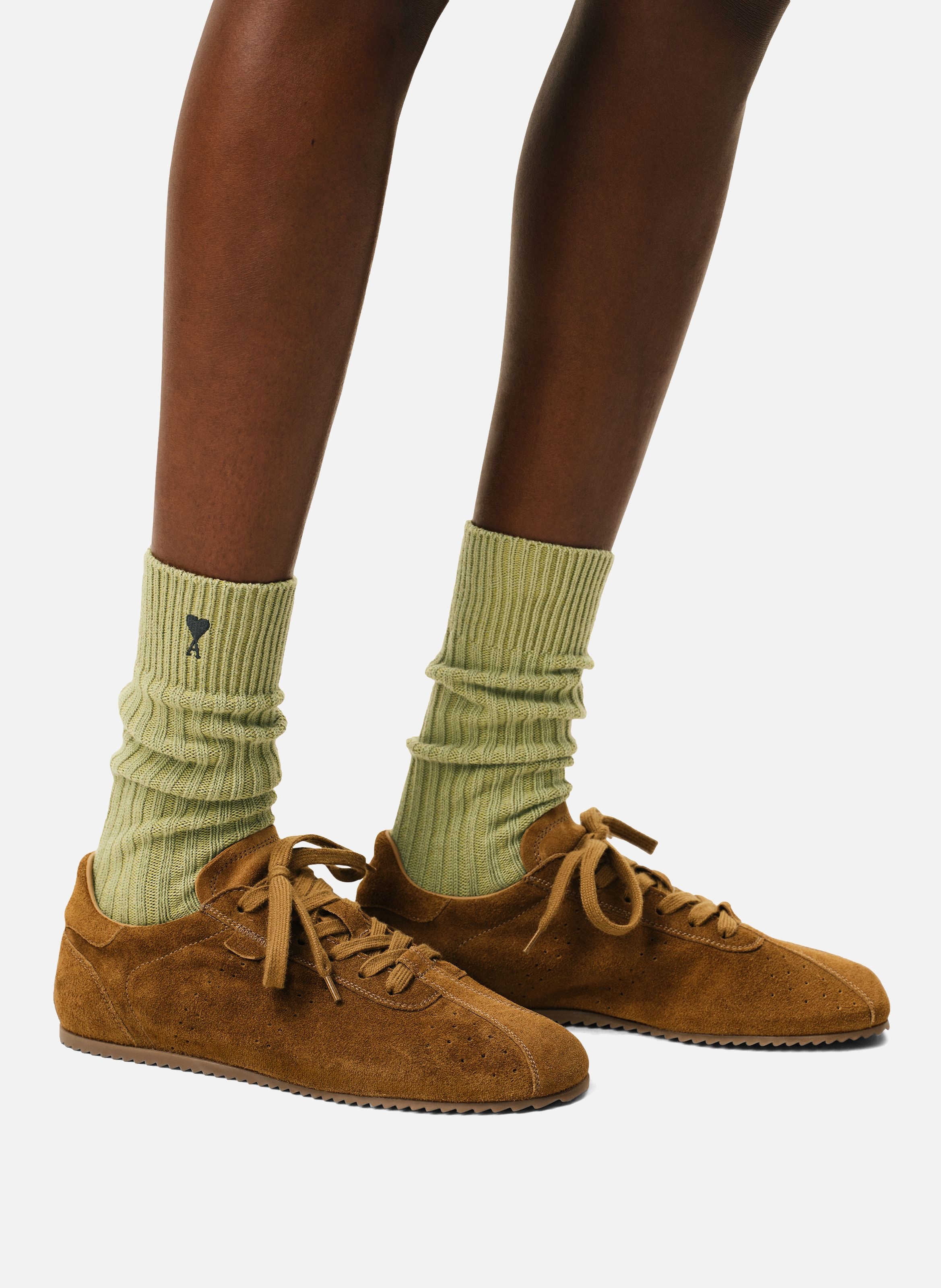 Chaussettes ami de coeur noir unisexes en coton Vert